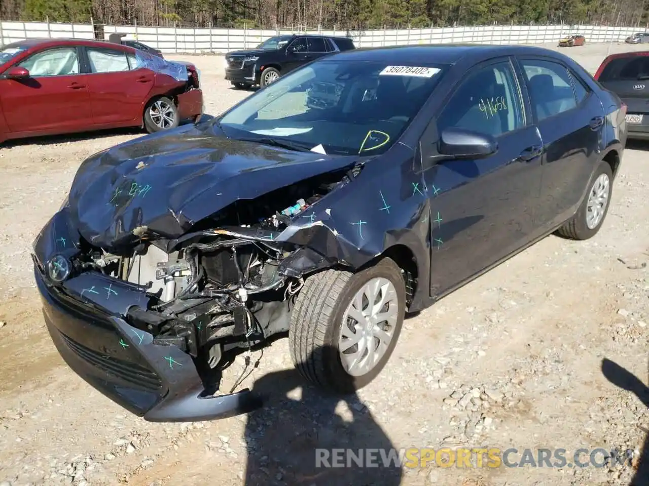 2 Photograph of a damaged car 5YFBURHE5KP903903 TOYOTA COROLLA 2019