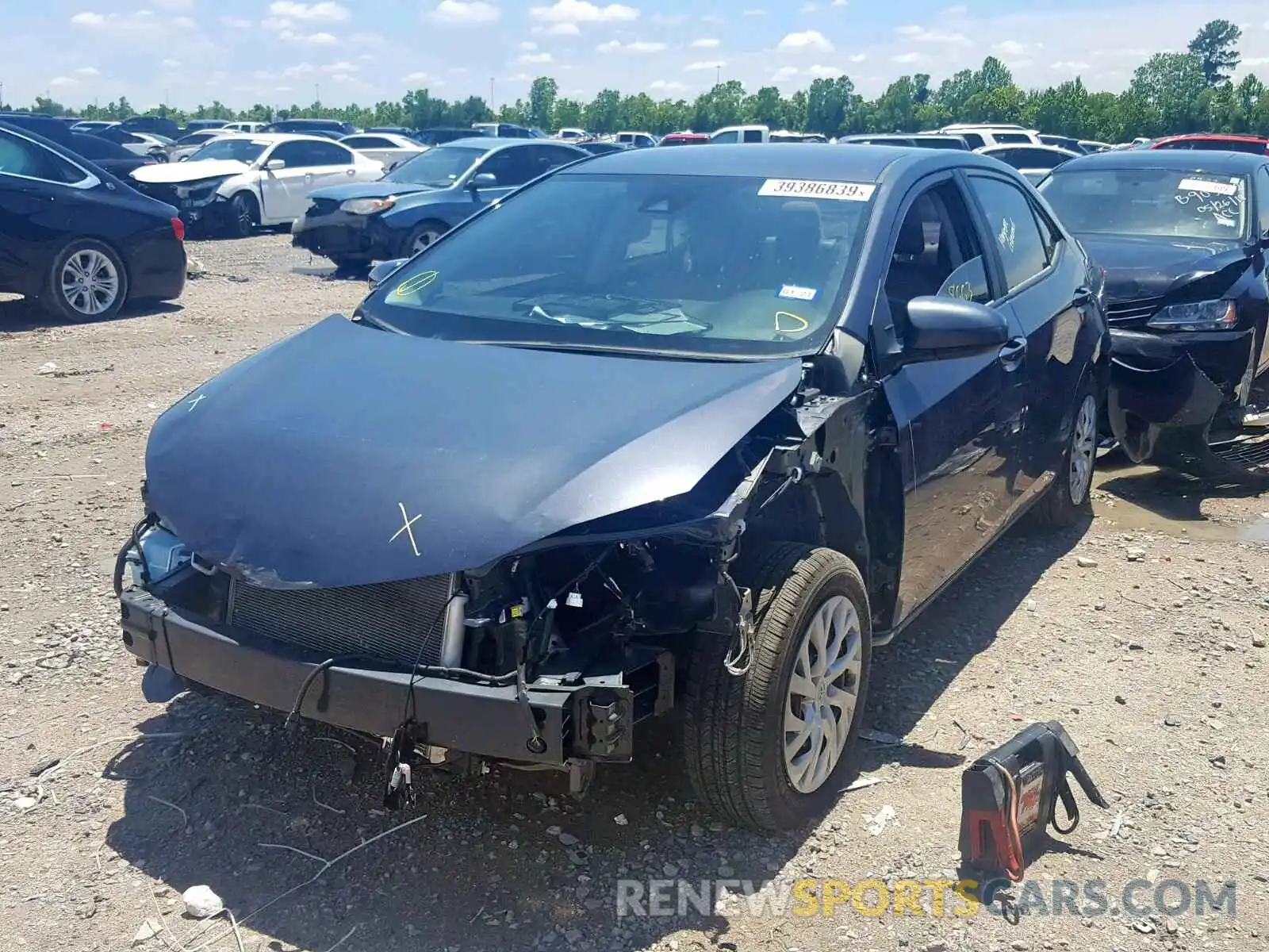 2 Photograph of a damaged car 5YFBURHE5KP905974 TOYOTA COROLLA 2019