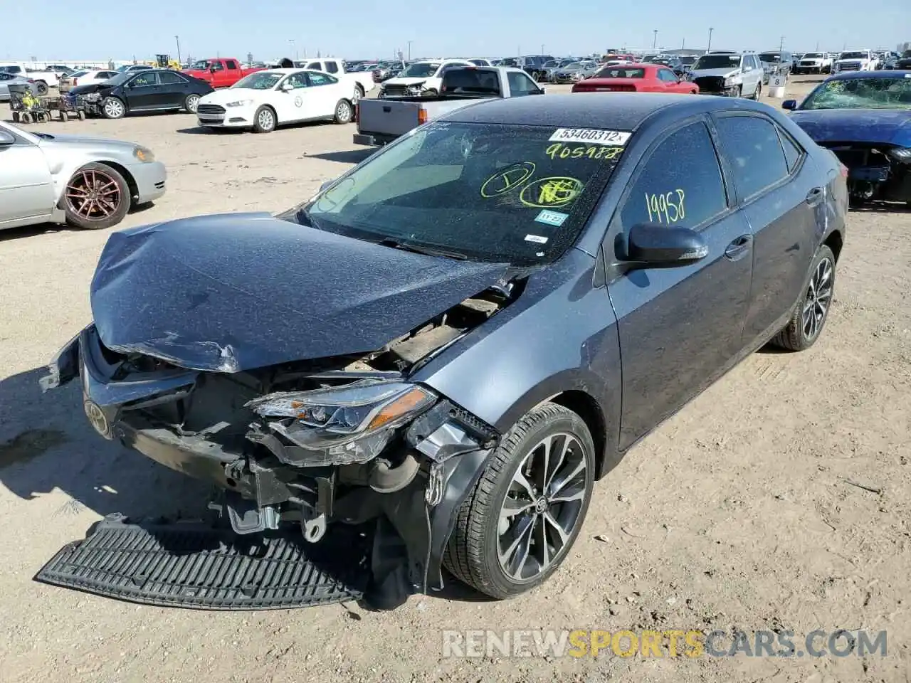 2 Photograph of a damaged car 5YFBURHE5KP905988 TOYOTA COROLLA 2019