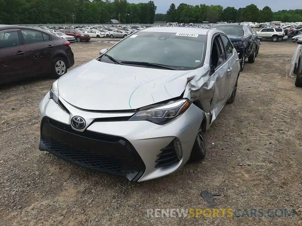 2 Photograph of a damaged car 5YFBURHE5KP906235 TOYOTA COROLLA 2019