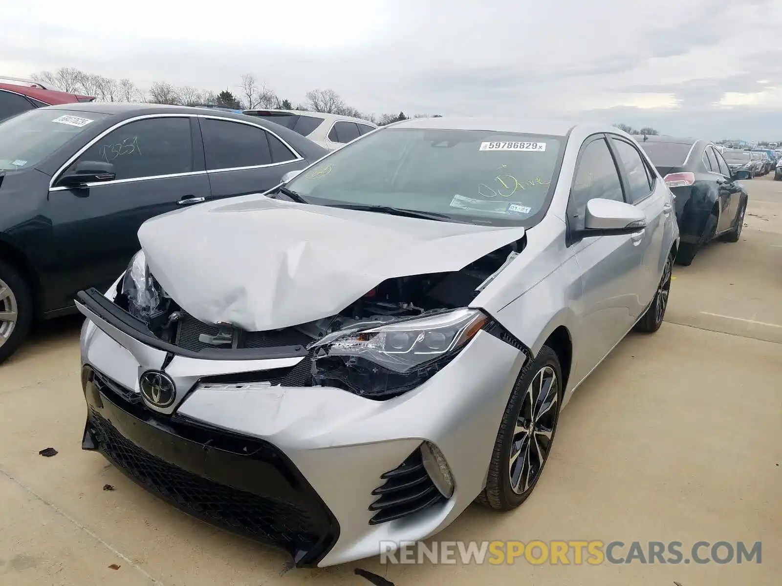 2 Photograph of a damaged car 5YFBURHE5KP906865 TOYOTA COROLLA 2019