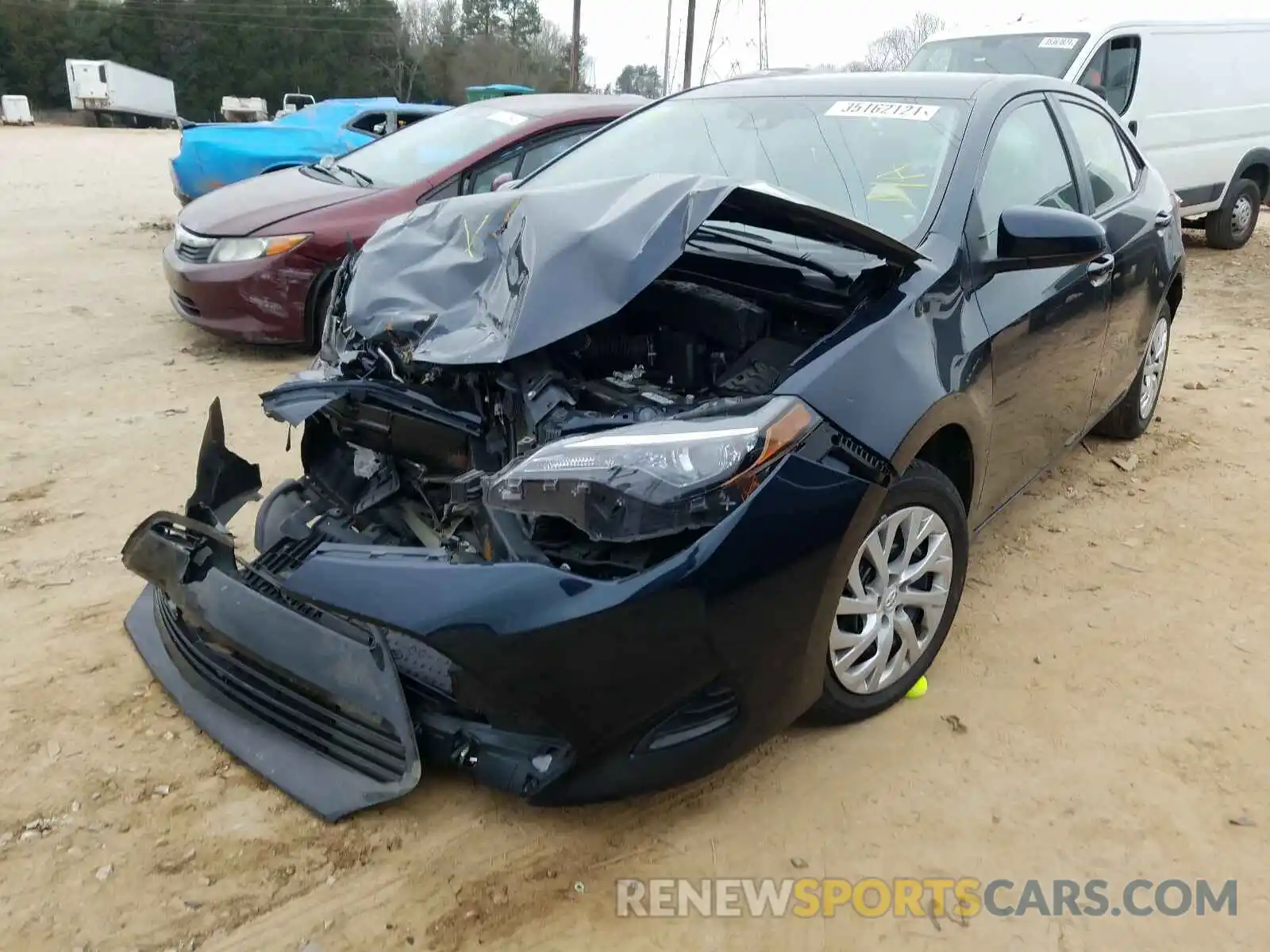 2 Photograph of a damaged car 5YFBURHE5KP906929 TOYOTA COROLLA 2019