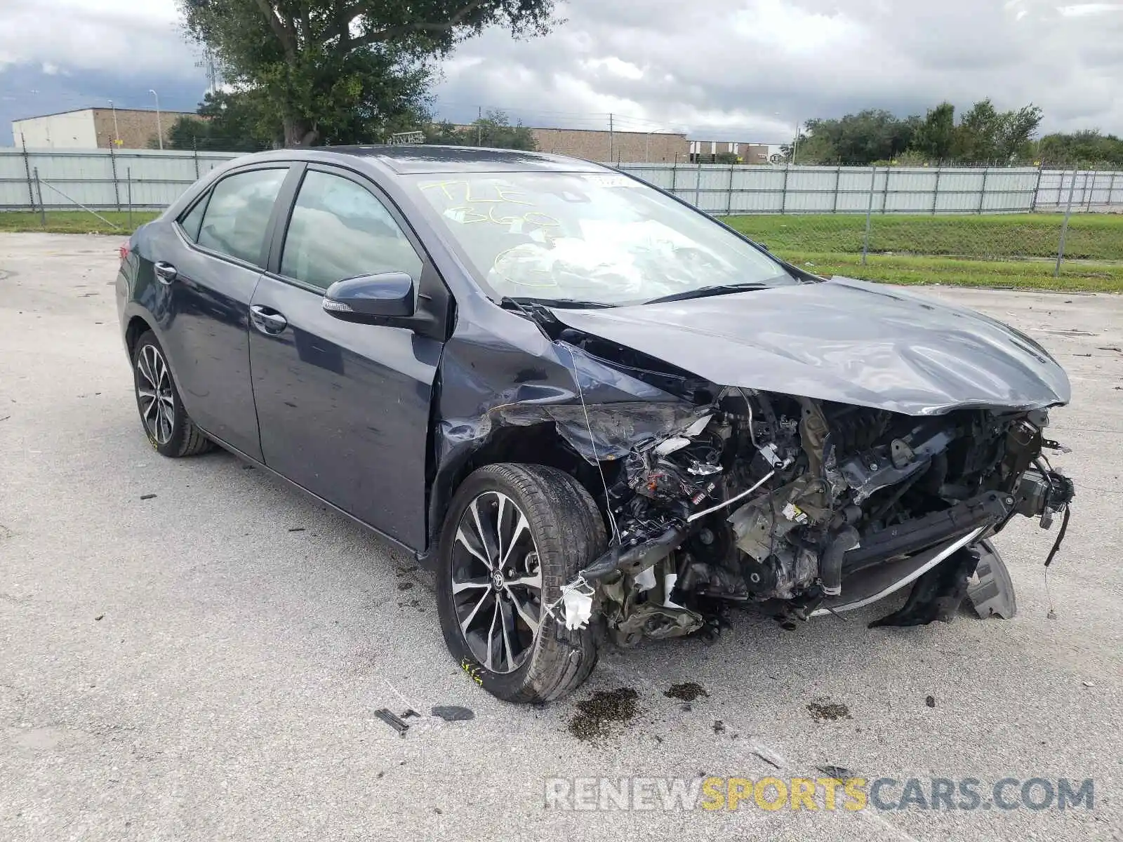 1 Photograph of a damaged car 5YFBURHE5KP907014 TOYOTA COROLLA 2019