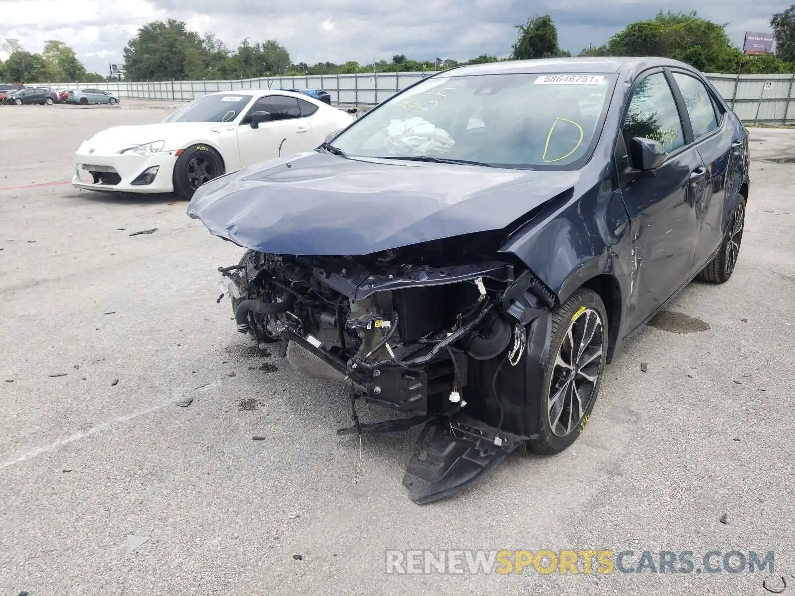 2 Photograph of a damaged car 5YFBURHE5KP907014 TOYOTA COROLLA 2019