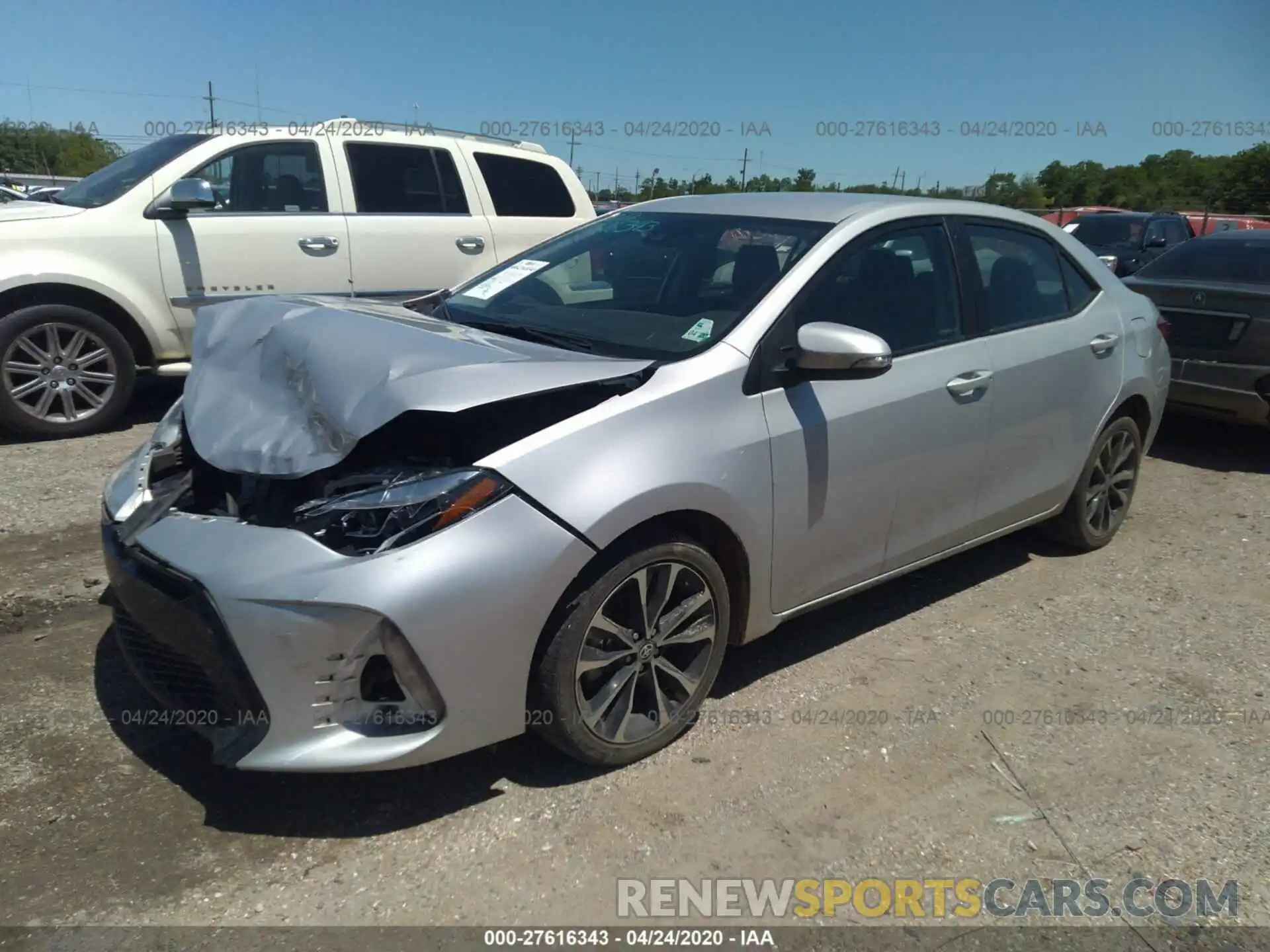 2 Photograph of a damaged car 5YFBURHE5KP907126 TOYOTA COROLLA 2019