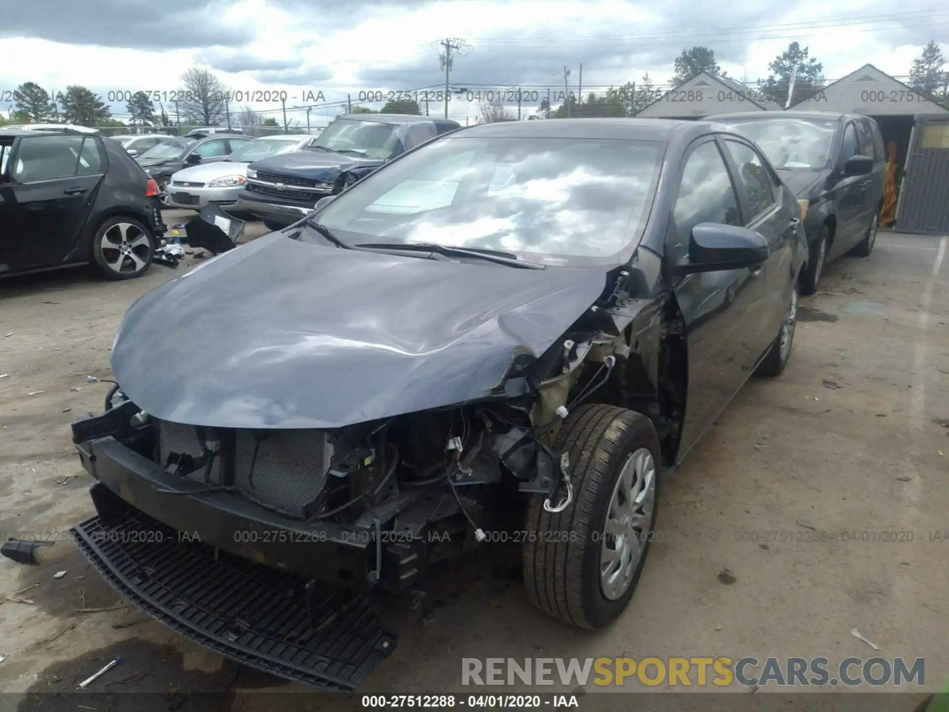 2 Photograph of a damaged car 5YFBURHE5KP907286 TOYOTA COROLLA 2019