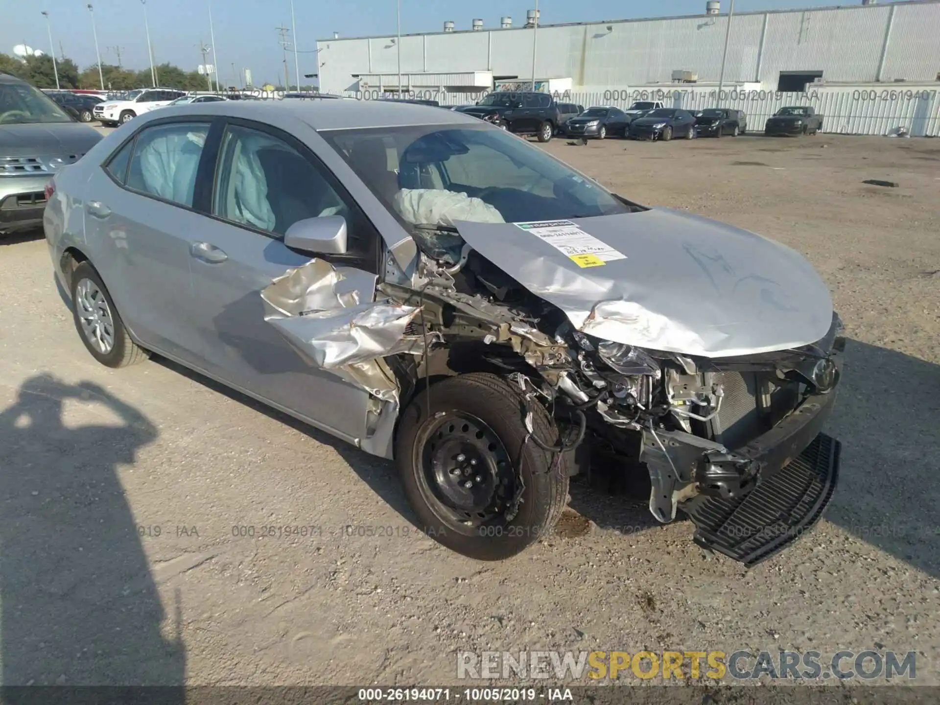 1 Photograph of a damaged car 5YFBURHE5KP907885 TOYOTA COROLLA 2019