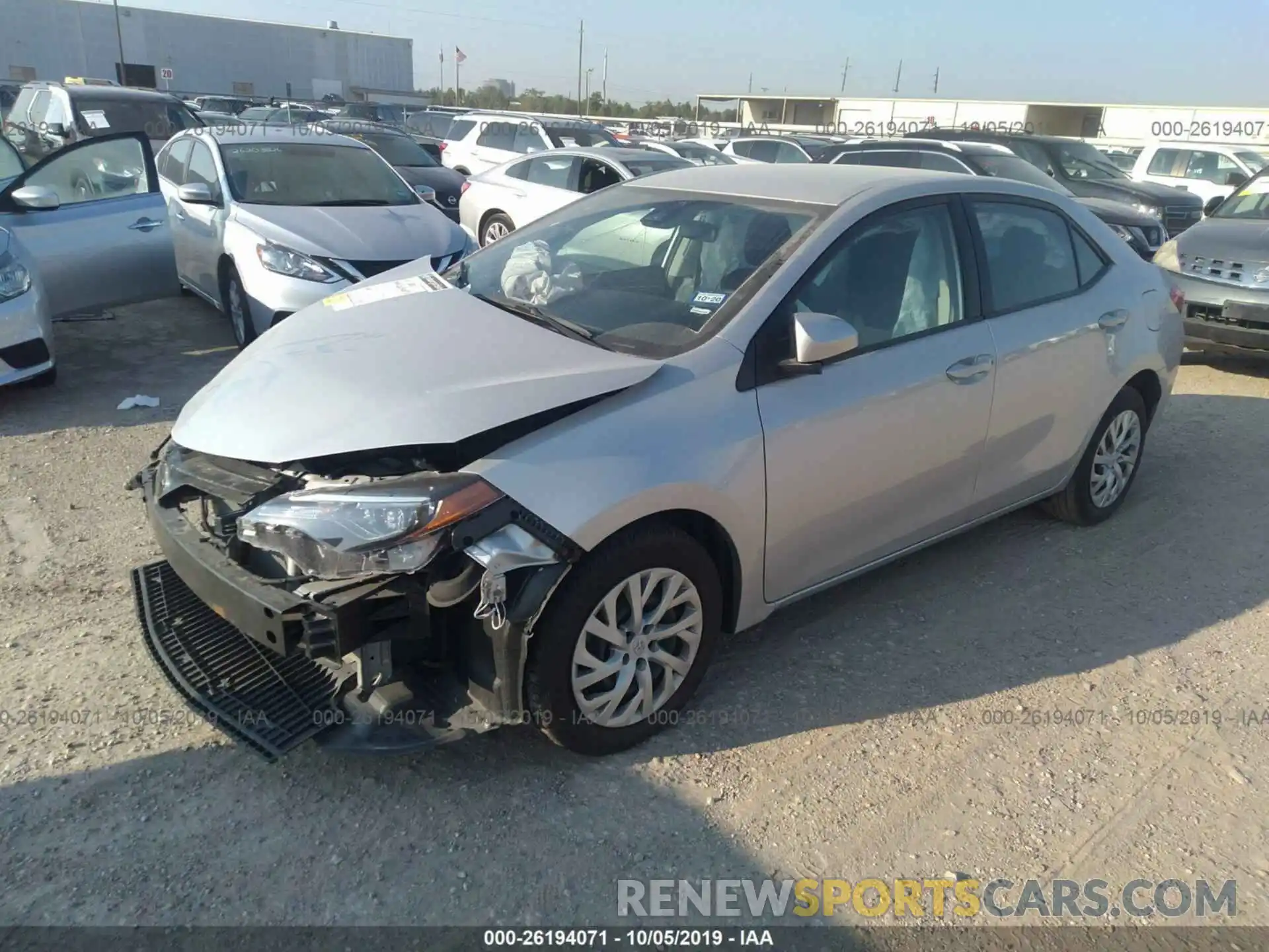 2 Photograph of a damaged car 5YFBURHE5KP907885 TOYOTA COROLLA 2019