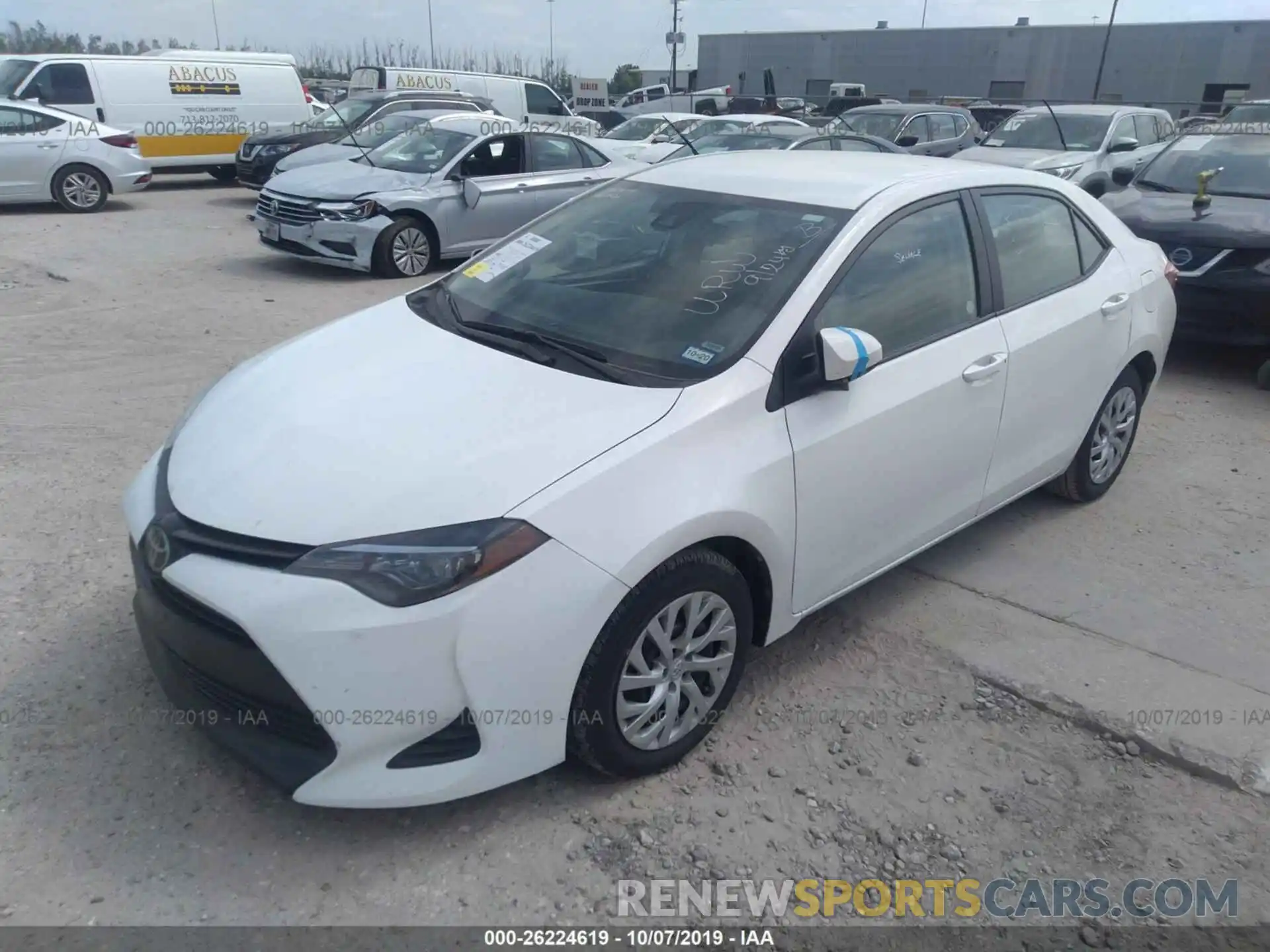 2 Photograph of a damaged car 5YFBURHE5KP908499 TOYOTA COROLLA 2019