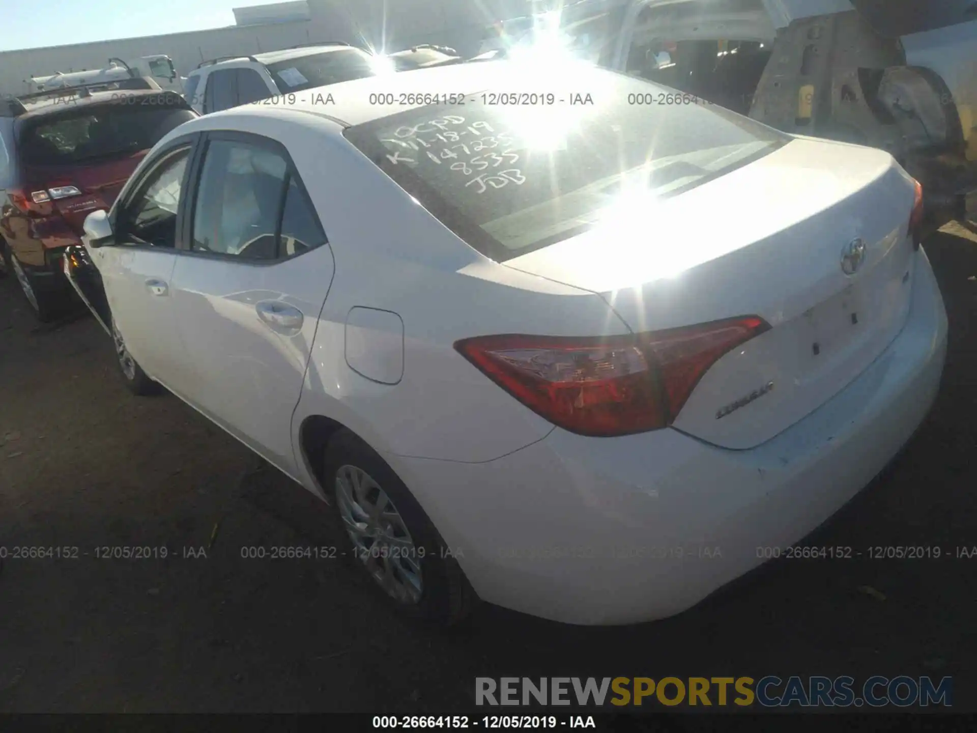 3 Photograph of a damaged car 5YFBURHE5KP908535 TOYOTA COROLLA 2019