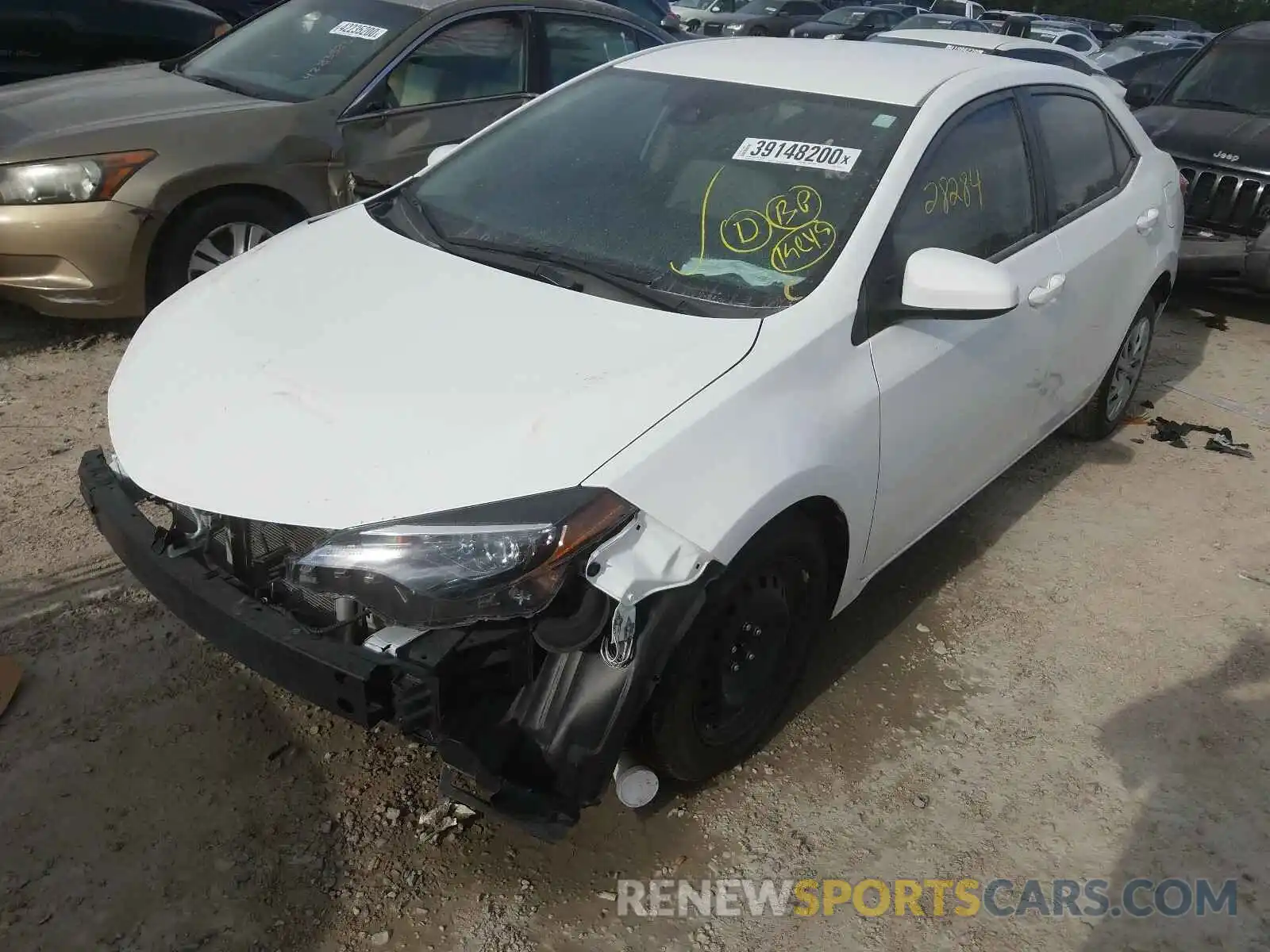 2 Photograph of a damaged car 5YFBURHE5KP908924 TOYOTA COROLLA 2019