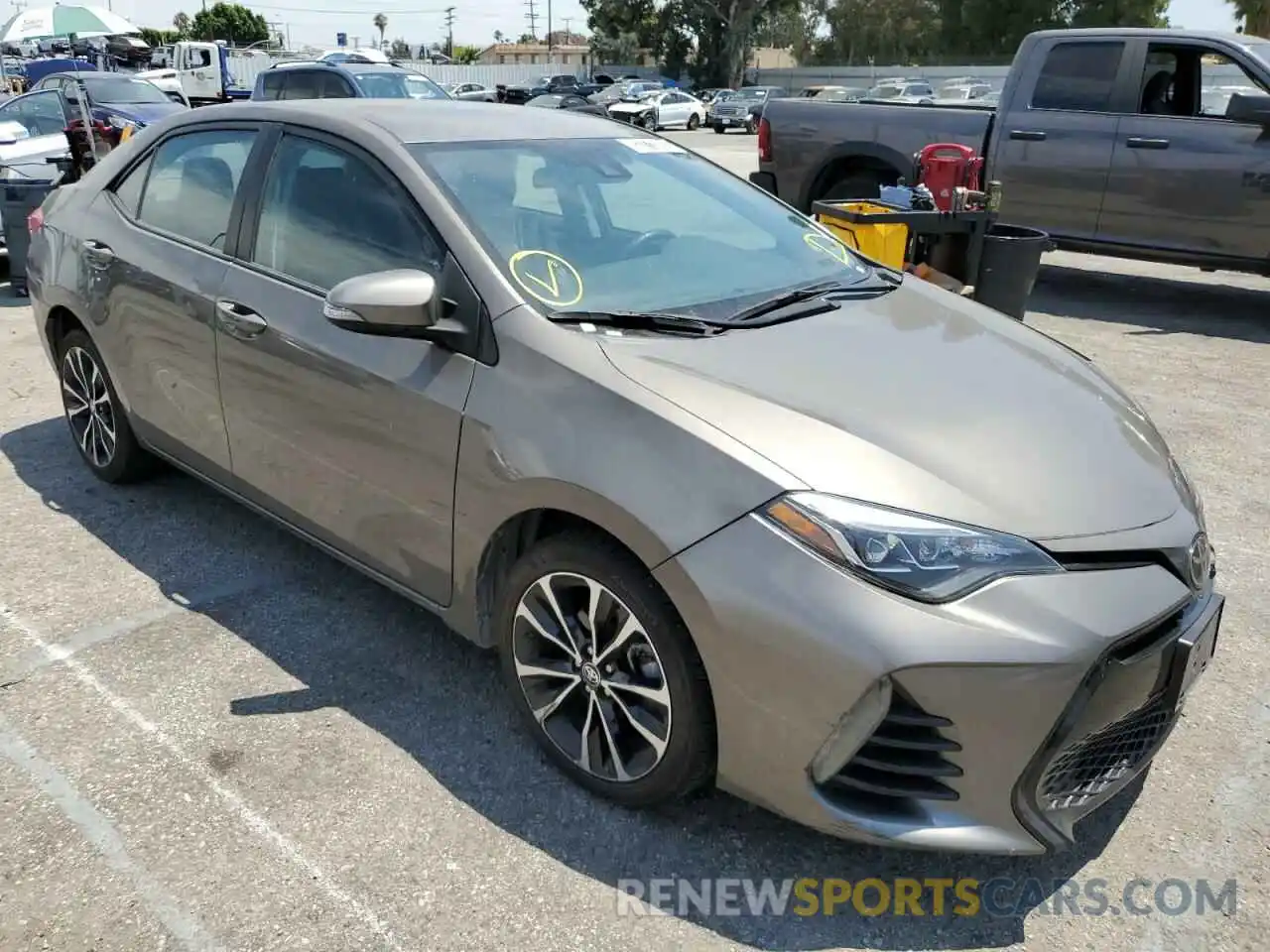 1 Photograph of a damaged car 5YFBURHE5KP909023 TOYOTA COROLLA 2019