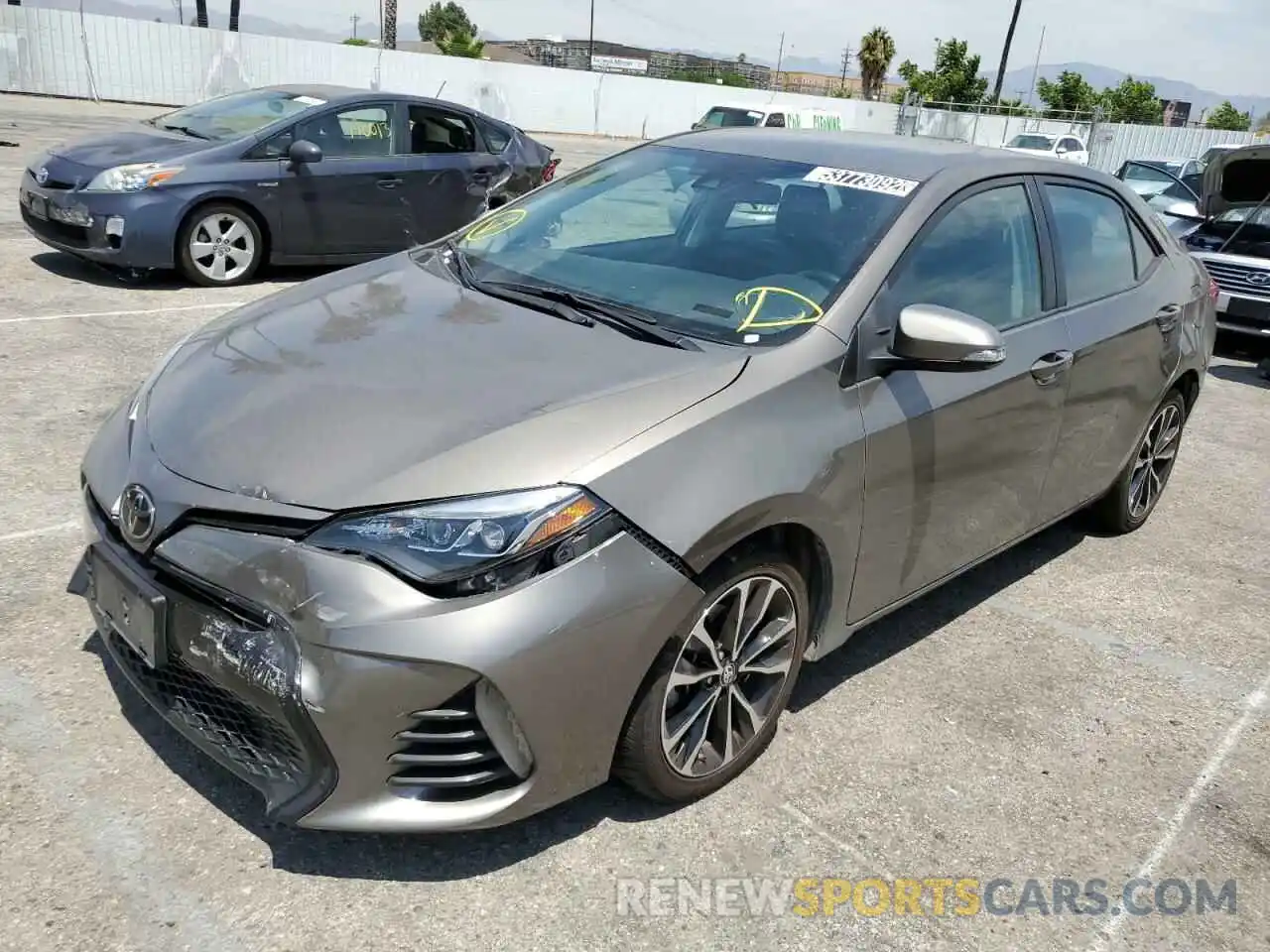 2 Photograph of a damaged car 5YFBURHE5KP909023 TOYOTA COROLLA 2019