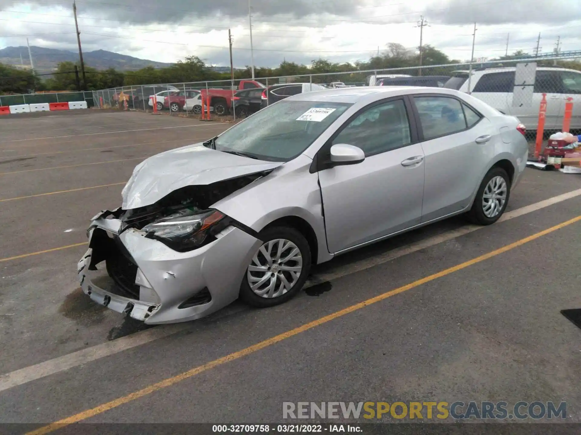 2 Photograph of a damaged car 5YFBURHE5KP909118 TOYOTA COROLLA 2019