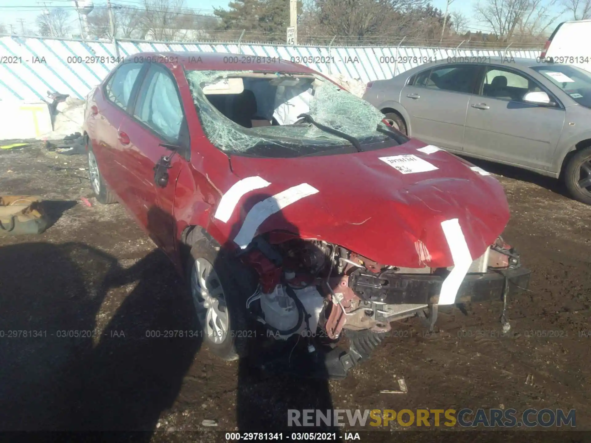 1 Photograph of a damaged car 5YFBURHE5KP910303 TOYOTA COROLLA 2019