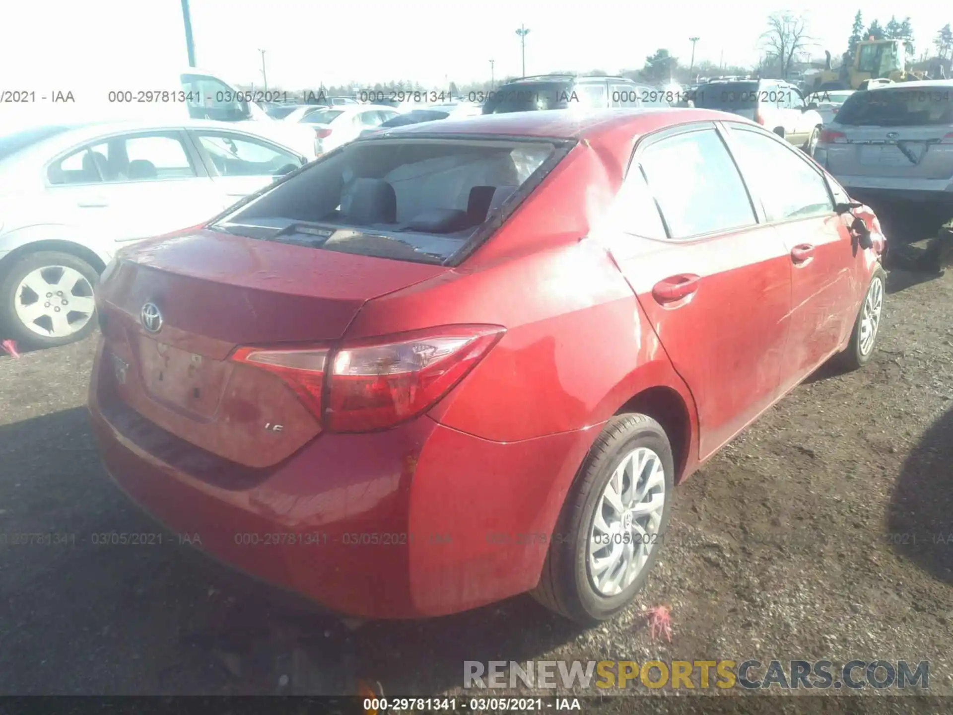 4 Photograph of a damaged car 5YFBURHE5KP910303 TOYOTA COROLLA 2019