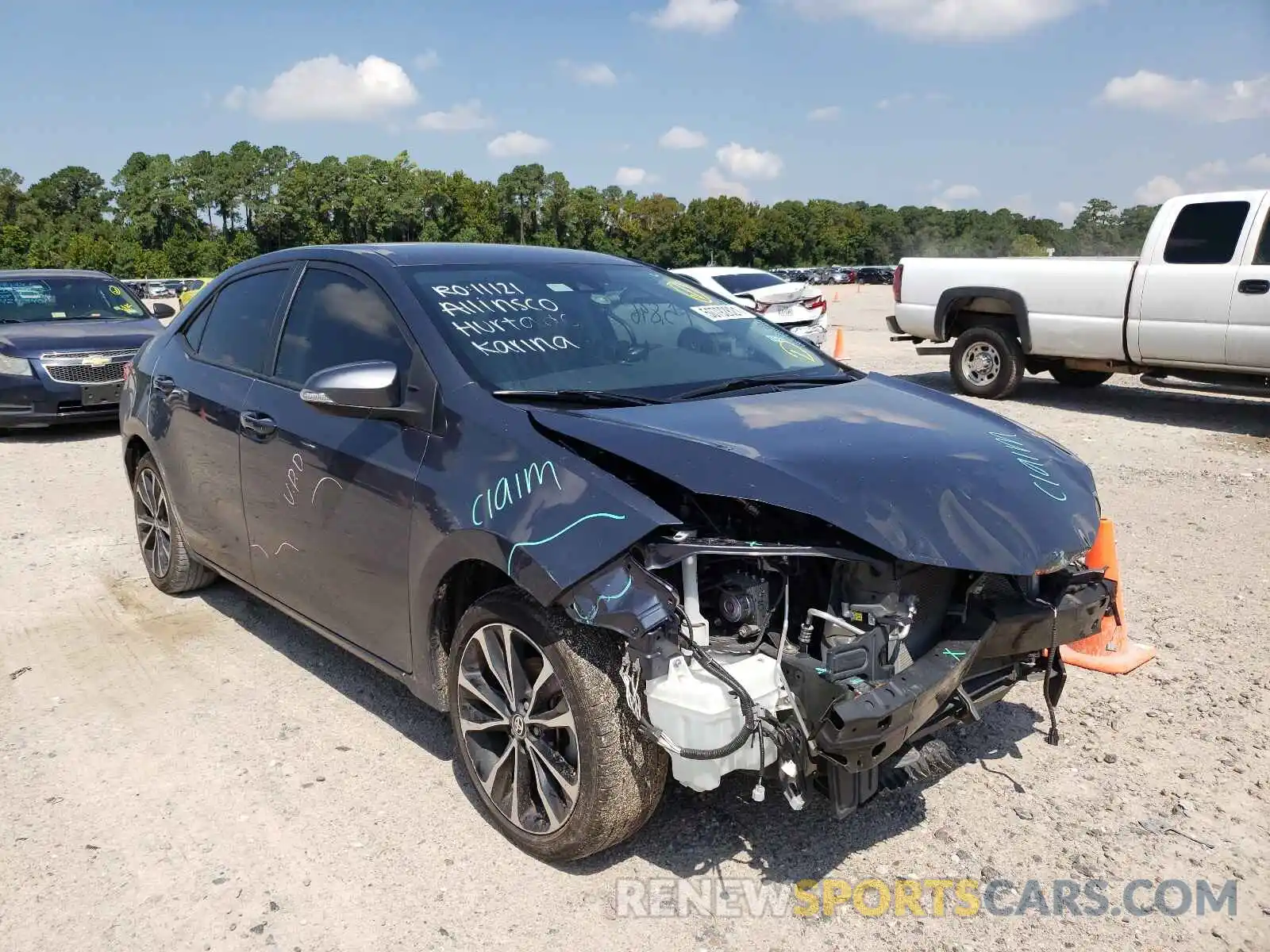 1 Photograph of a damaged car 5YFBURHE5KP910575 TOYOTA COROLLA 2019