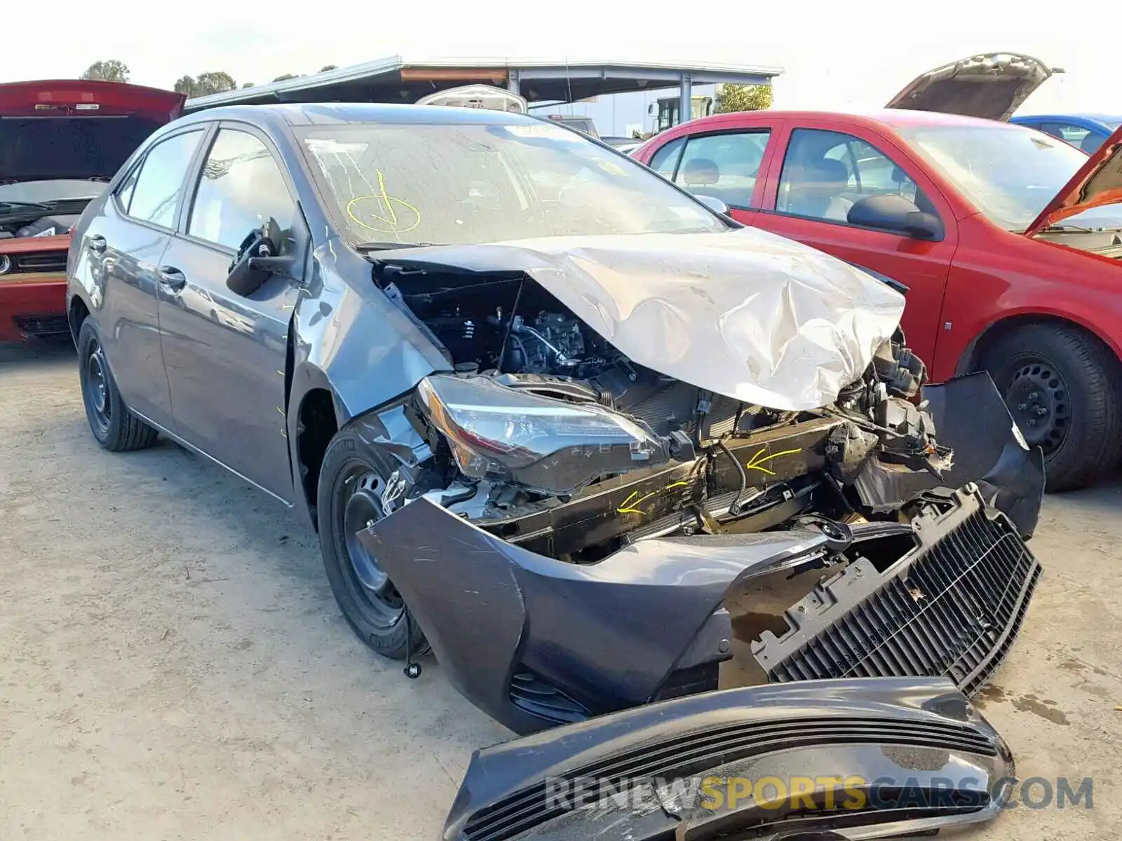 1 Photograph of a damaged car 5YFBURHE5KP911161 TOYOTA COROLLA 2019