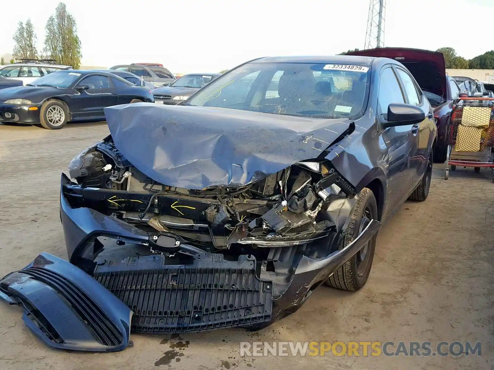 2 Photograph of a damaged car 5YFBURHE5KP911161 TOYOTA COROLLA 2019