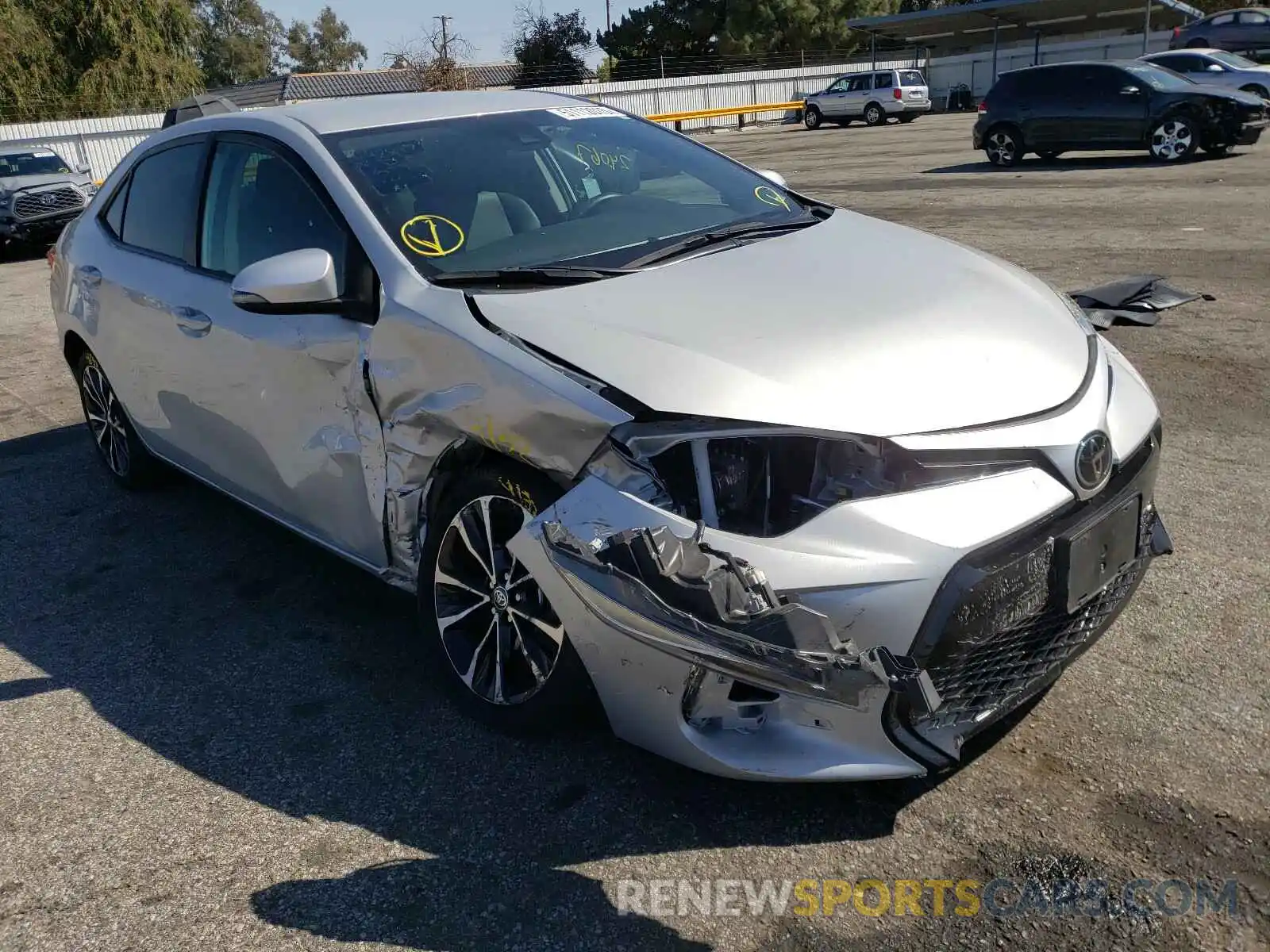 1 Photograph of a damaged car 5YFBURHE5KP911421 TOYOTA COROLLA 2019