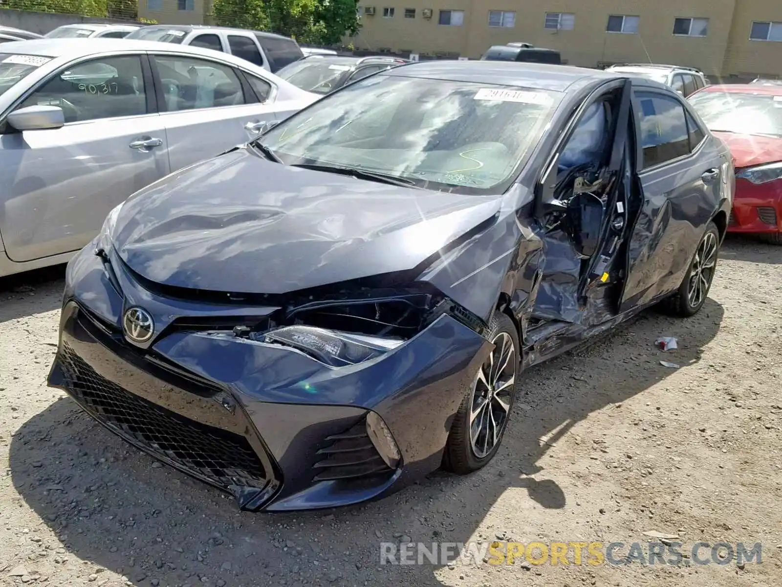 2 Photograph of a damaged car 5YFBURHE5KP912391 TOYOTA COROLLA 2019