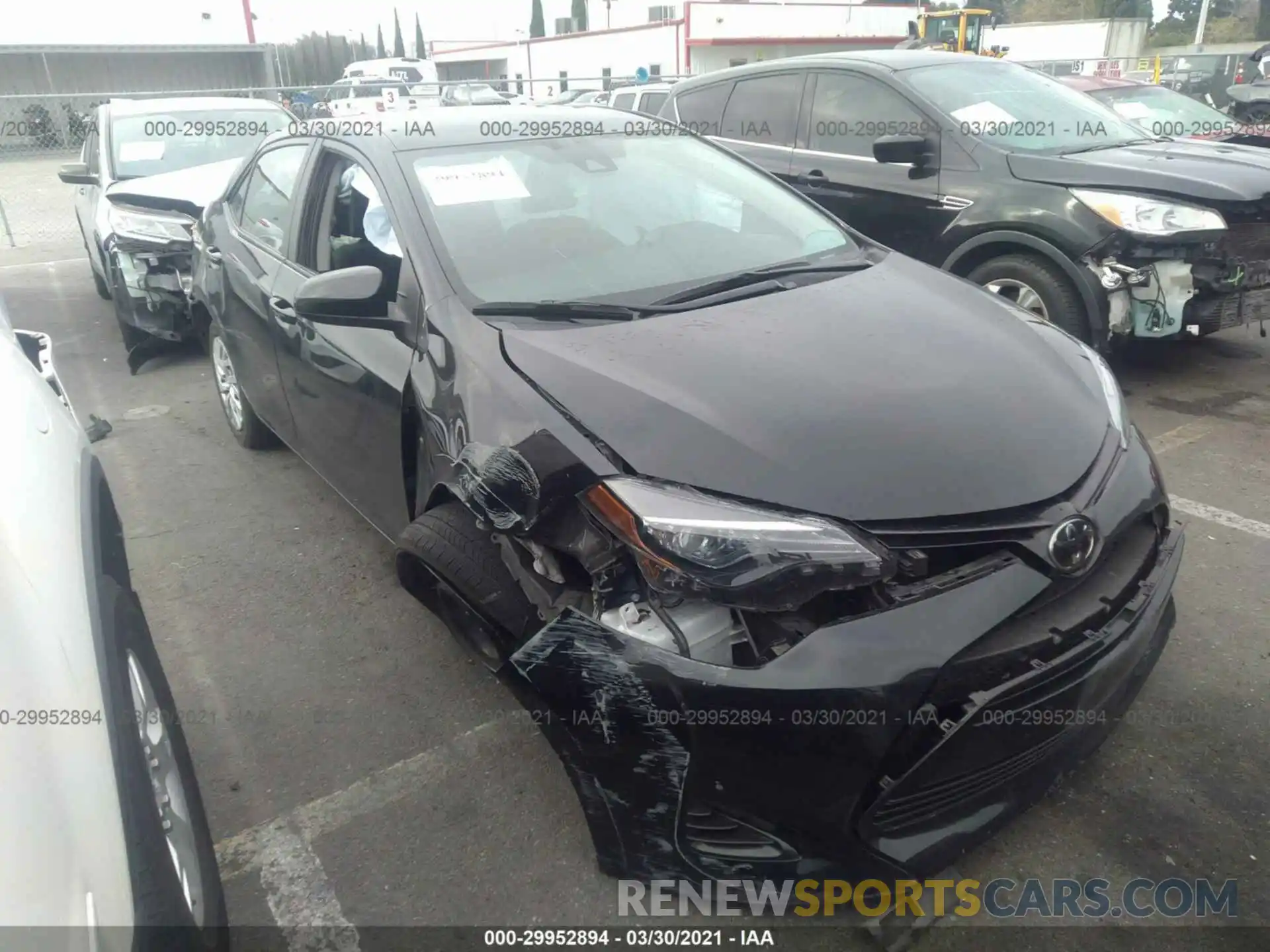 1 Photograph of a damaged car 5YFBURHE5KP912441 TOYOTA COROLLA 2019