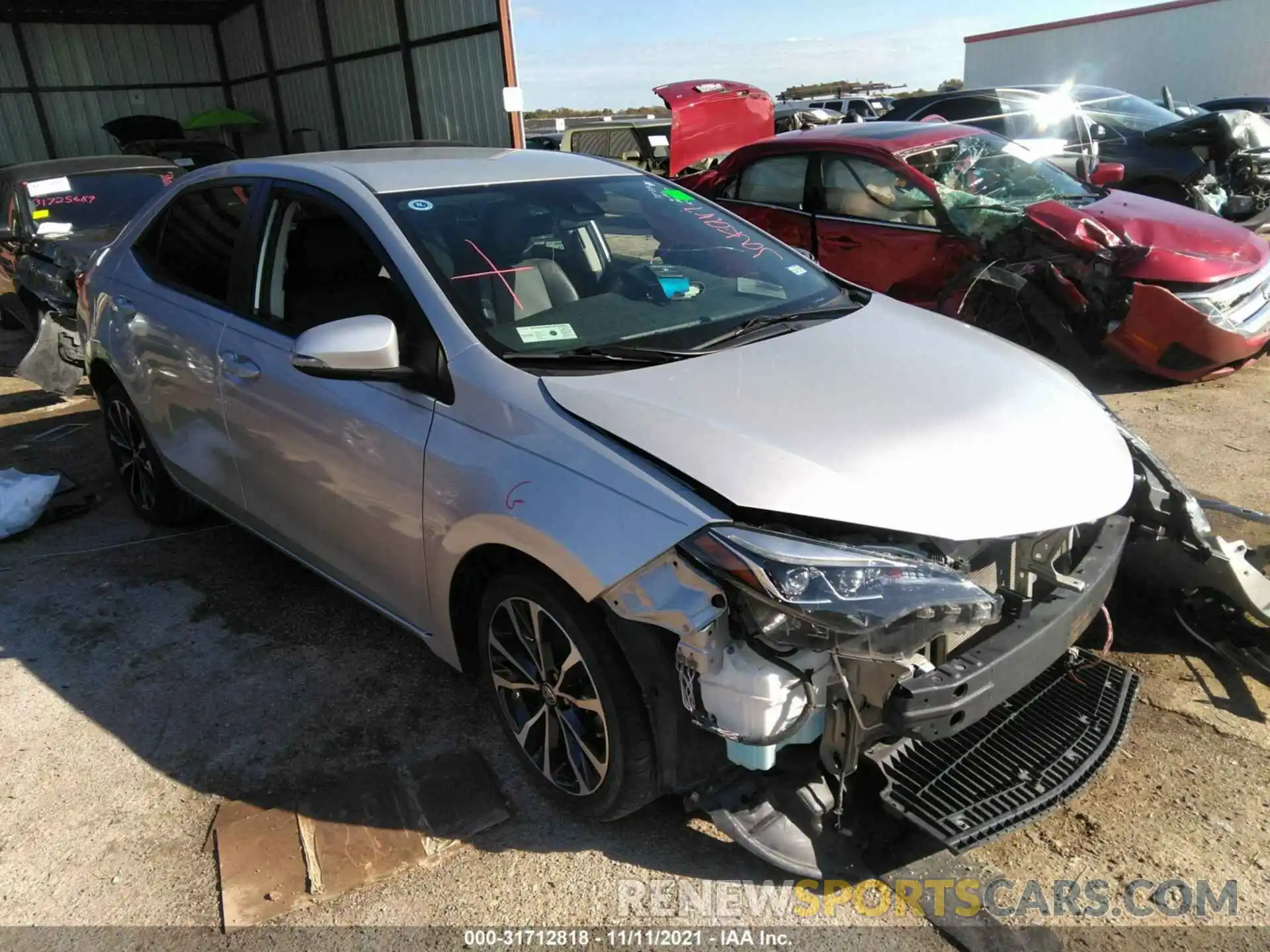 1 Photograph of a damaged car 5YFBURHE5KP912701 TOYOTA COROLLA 2019