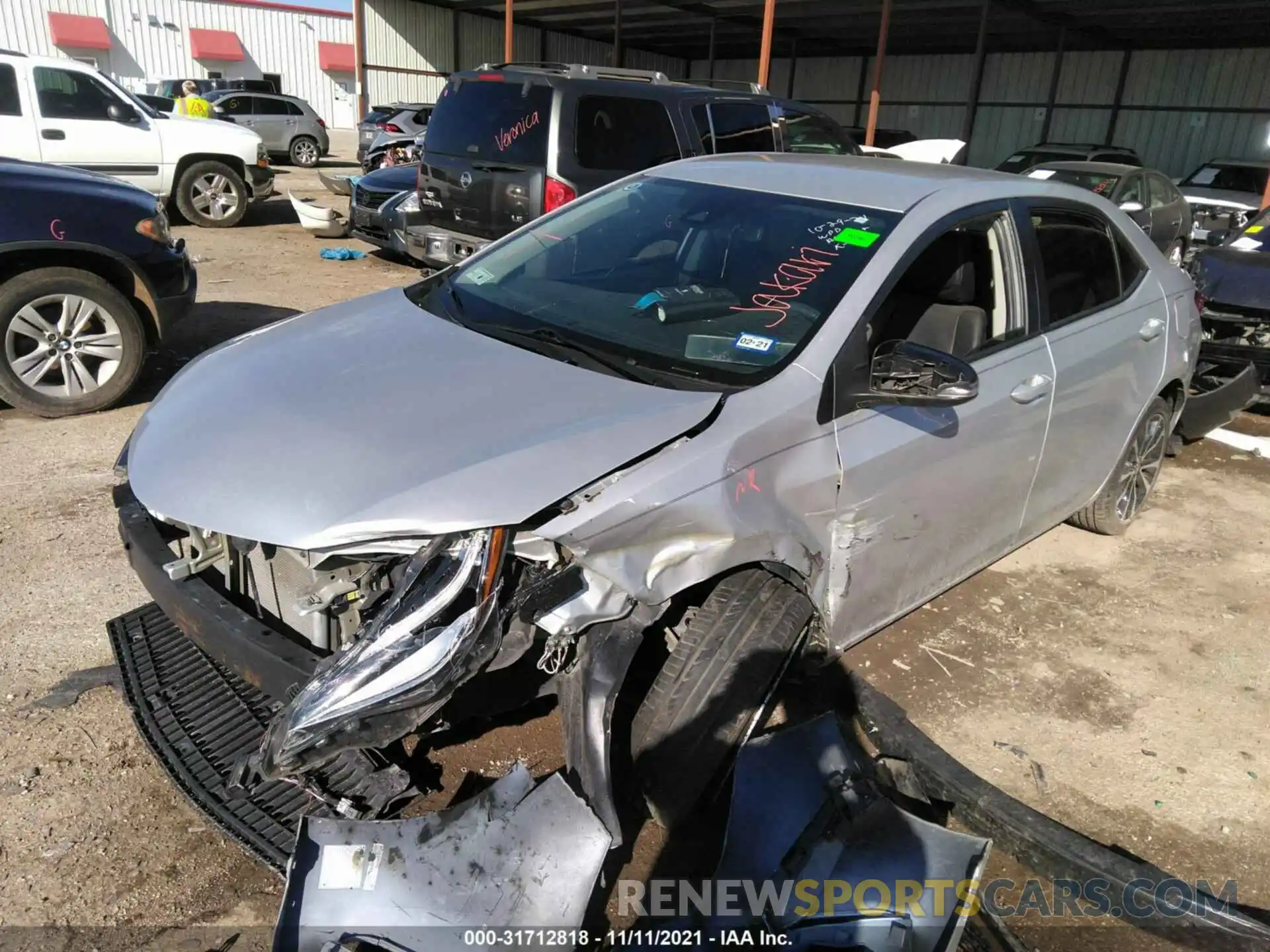 2 Photograph of a damaged car 5YFBURHE5KP912701 TOYOTA COROLLA 2019