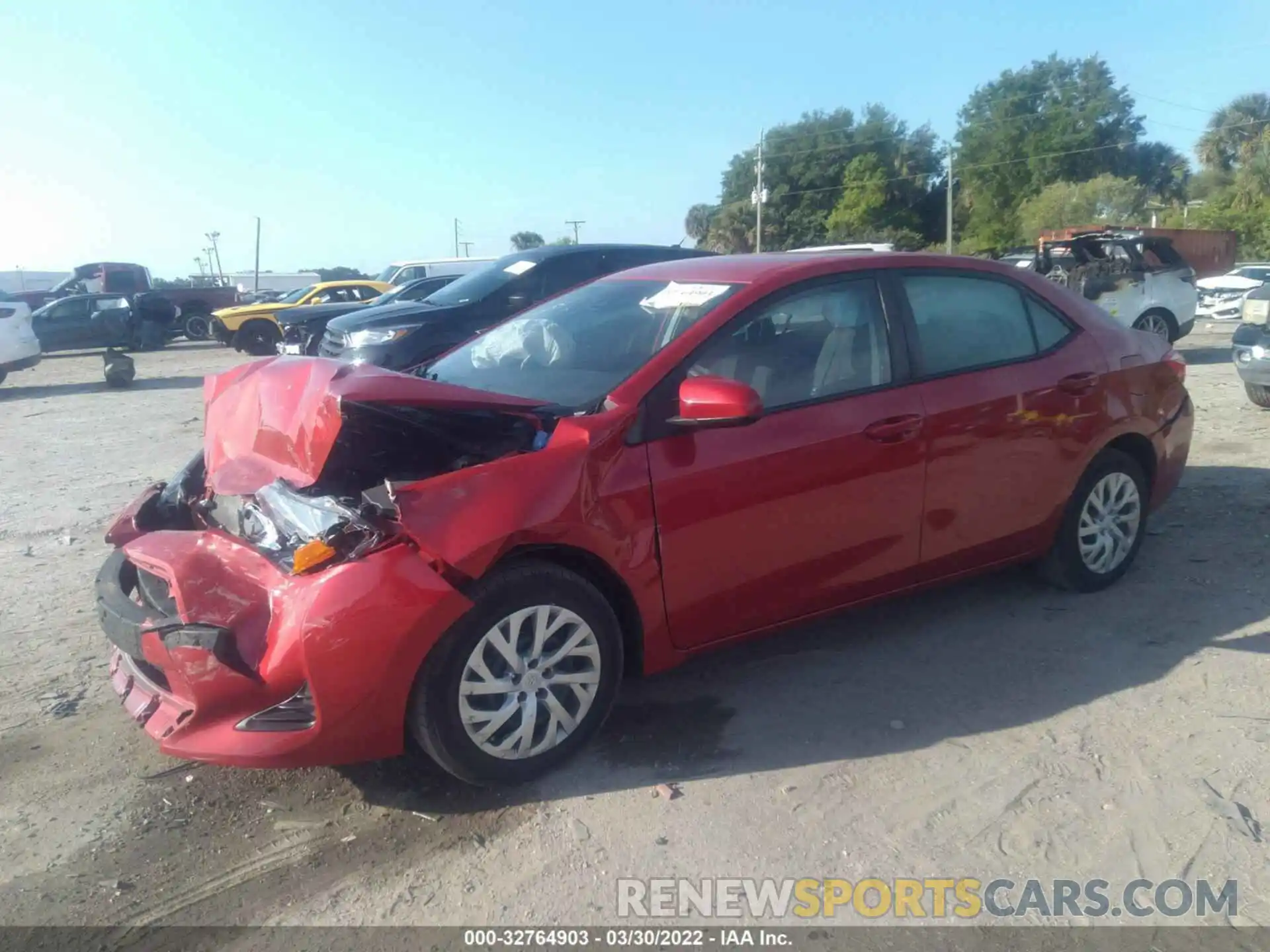 2 Photograph of a damaged car 5YFBURHE5KP917607 TOYOTA COROLLA 2019