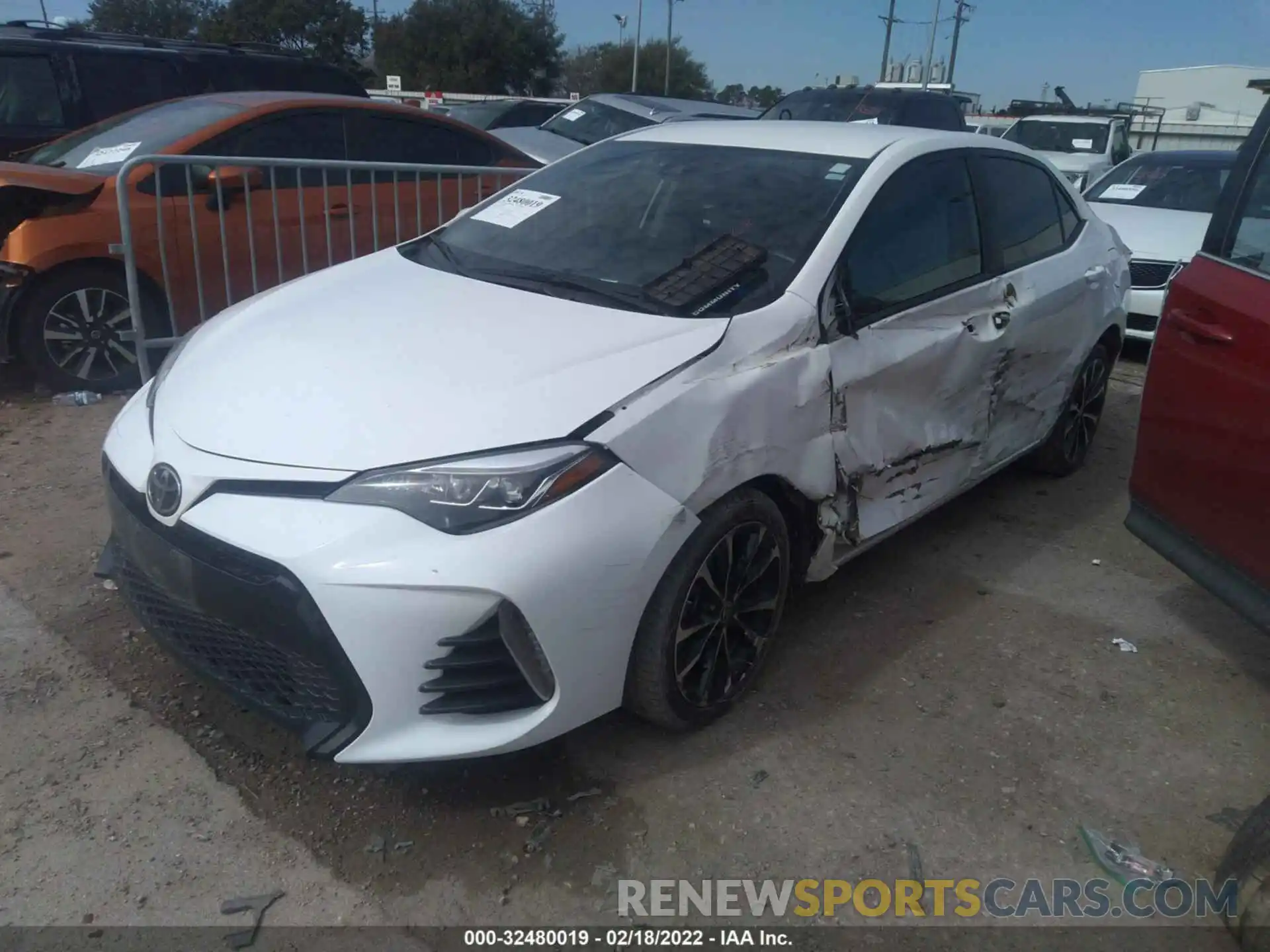 2 Photograph of a damaged car 5YFBURHE5KP917753 TOYOTA COROLLA 2019