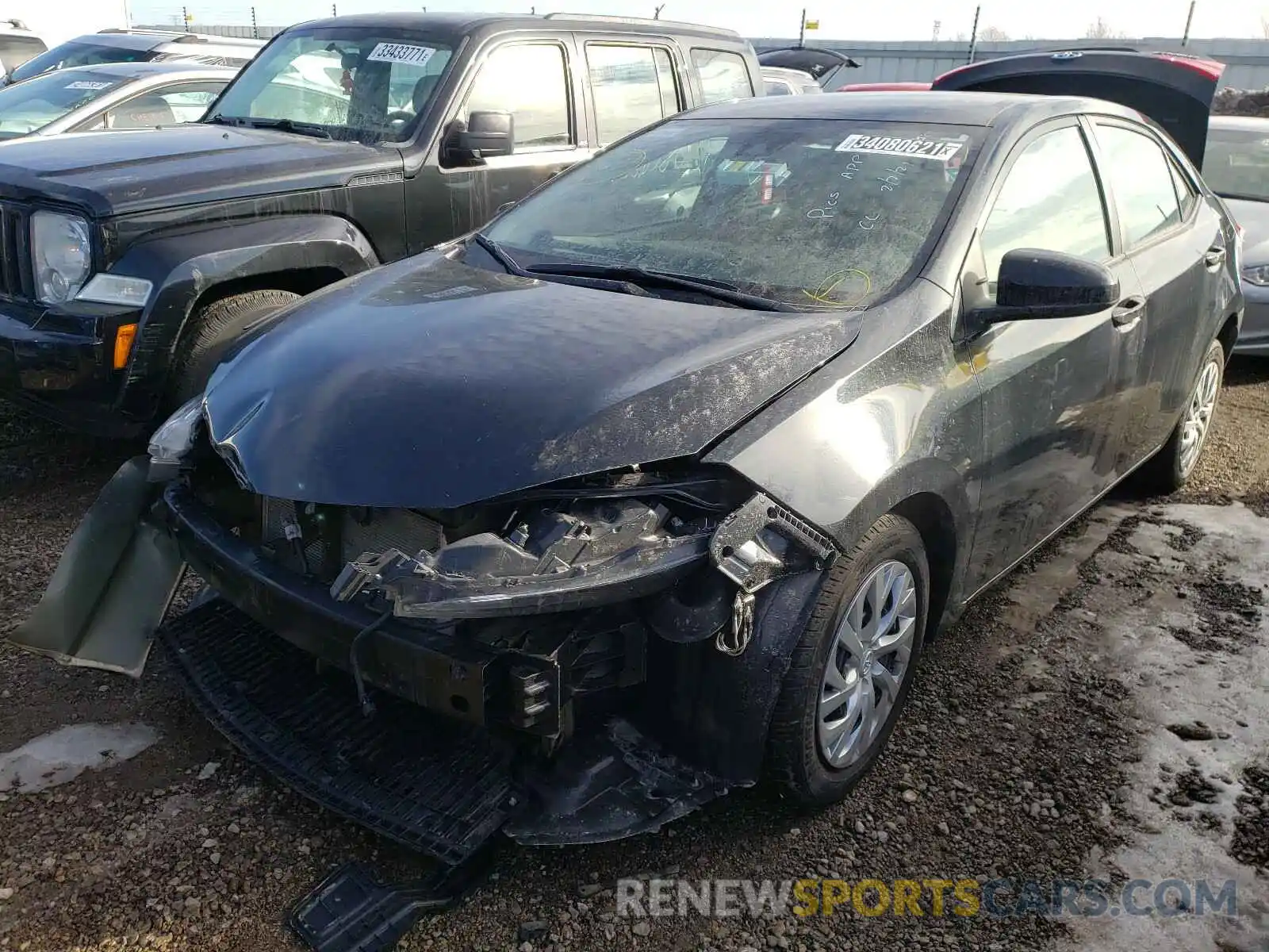 2 Photograph of a damaged car 5YFBURHE5KP920703 TOYOTA COROLLA 2019