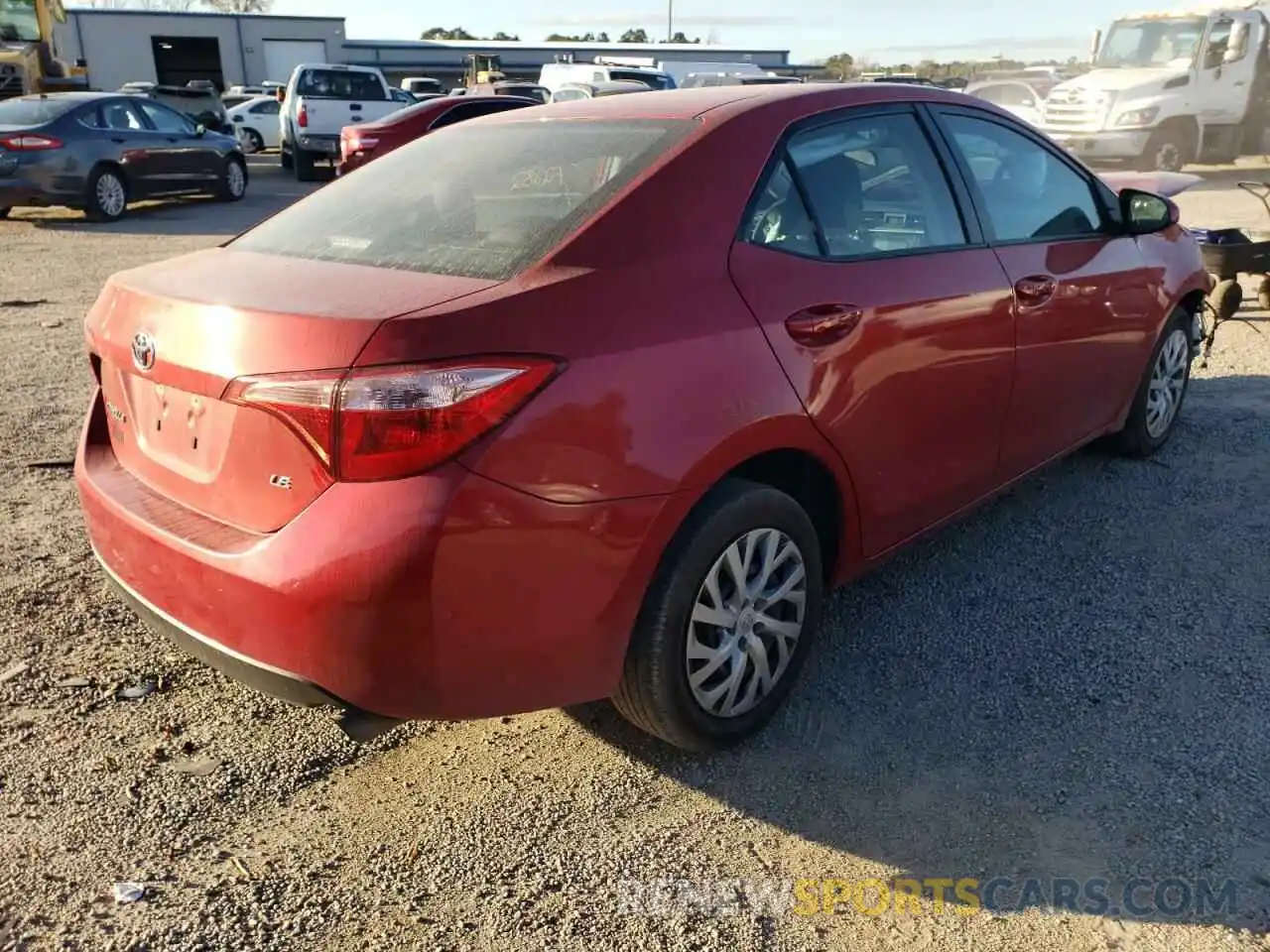 4 Photograph of a damaged car 5YFBURHE5KP921754 TOYOTA COROLLA 2019