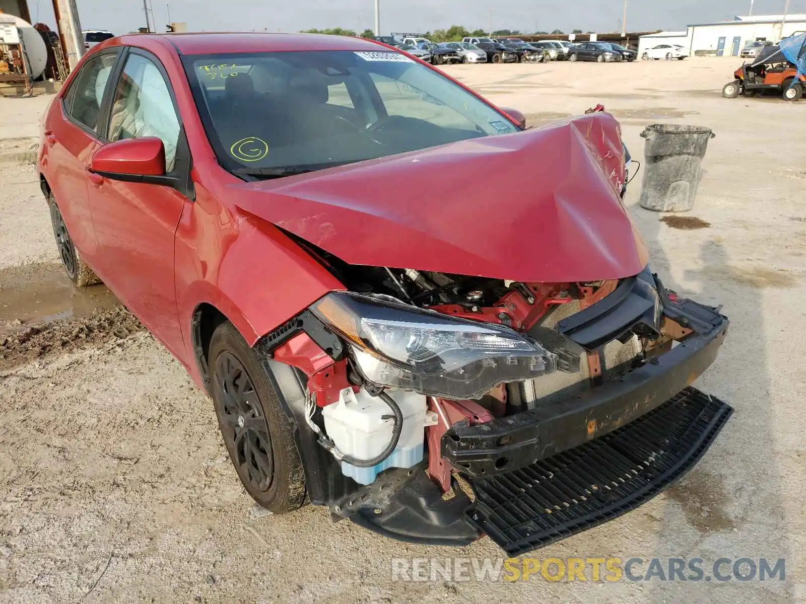 1 Photograph of a damaged car 5YFBURHE5KP922113 TOYOTA COROLLA 2019