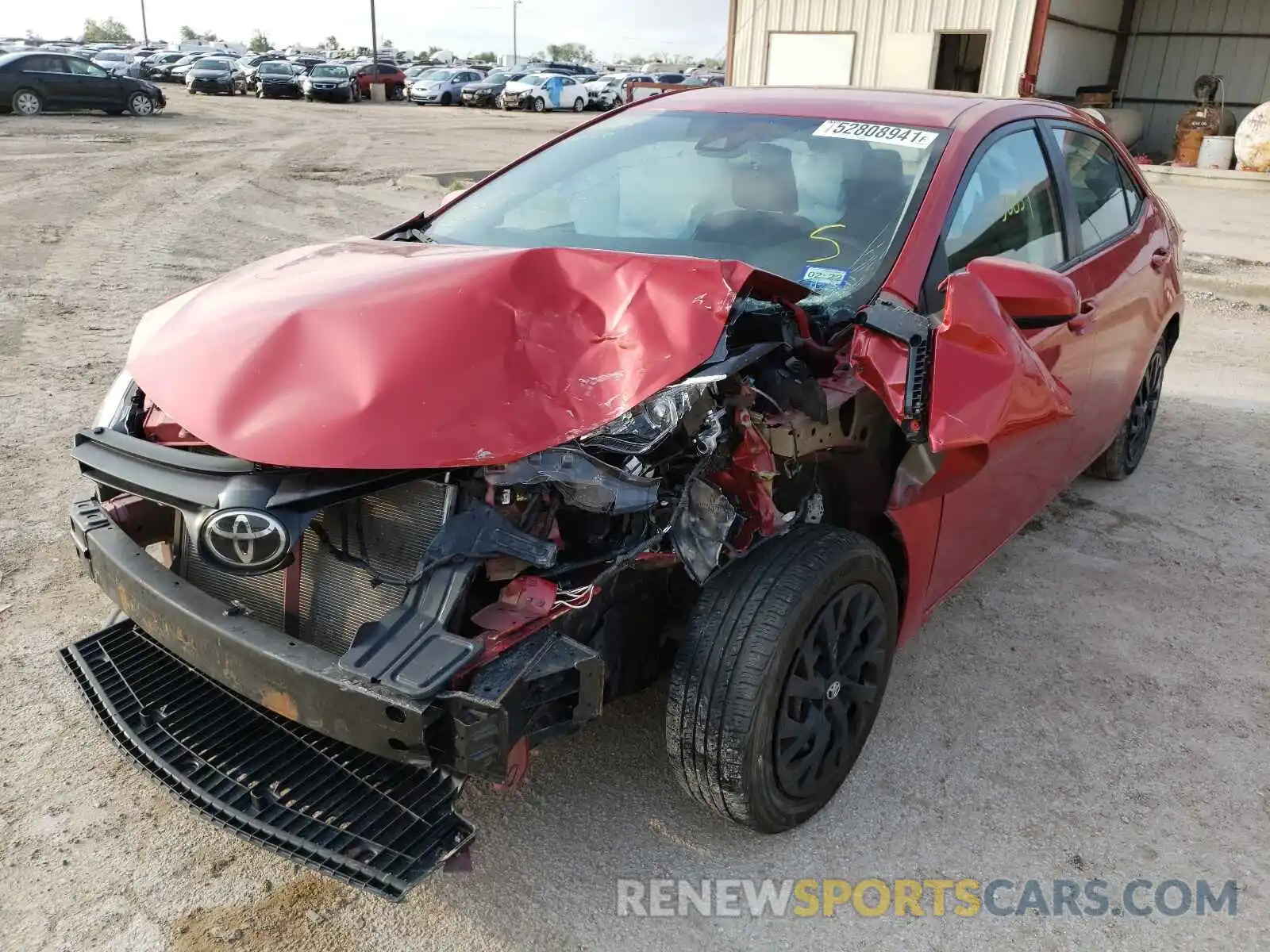 2 Photograph of a damaged car 5YFBURHE5KP922113 TOYOTA COROLLA 2019