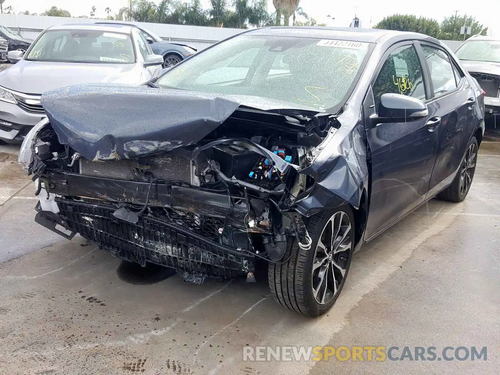 2 Photograph of a damaged car 5YFBURHE5KP922287 TOYOTA COROLLA 2019