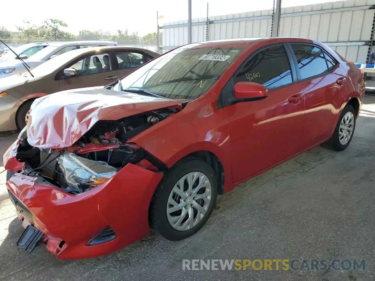 2 Photograph of a damaged car 5YFBURHE5KP922709 TOYOTA COROLLA 2019