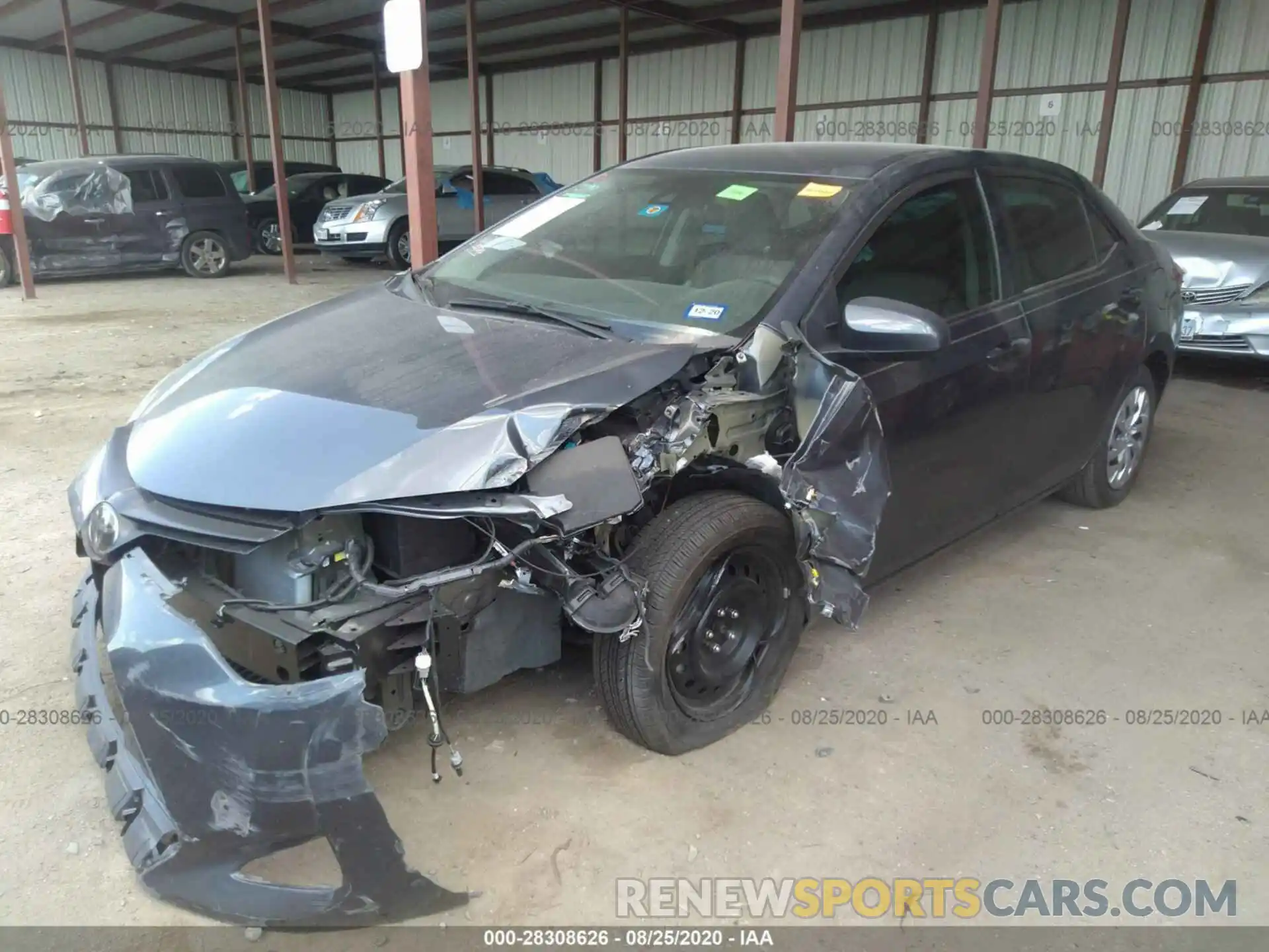 2 Photograph of a damaged car 5YFBURHE5KP922872 TOYOTA COROLLA 2019