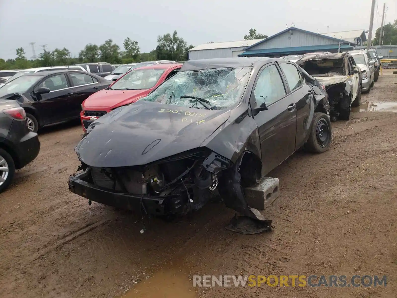 2 Photograph of a damaged car 5YFBURHE5KP923004 TOYOTA COROLLA 2019