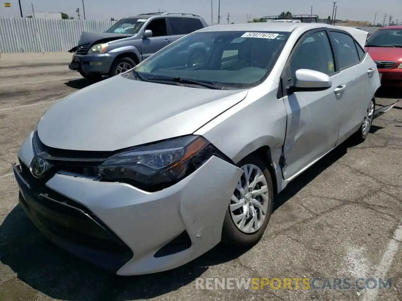 2 Photograph of a damaged car 5YFBURHE5KP923567 TOYOTA COROLLA 2019