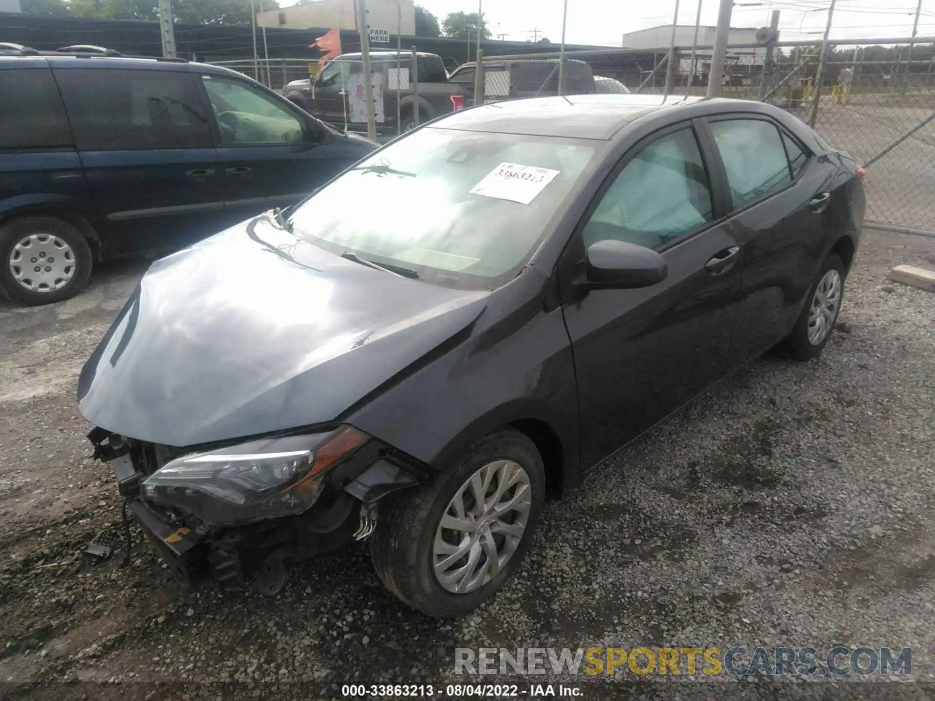 2 Photograph of a damaged car 5YFBURHE5KP923570 TOYOTA COROLLA 2019