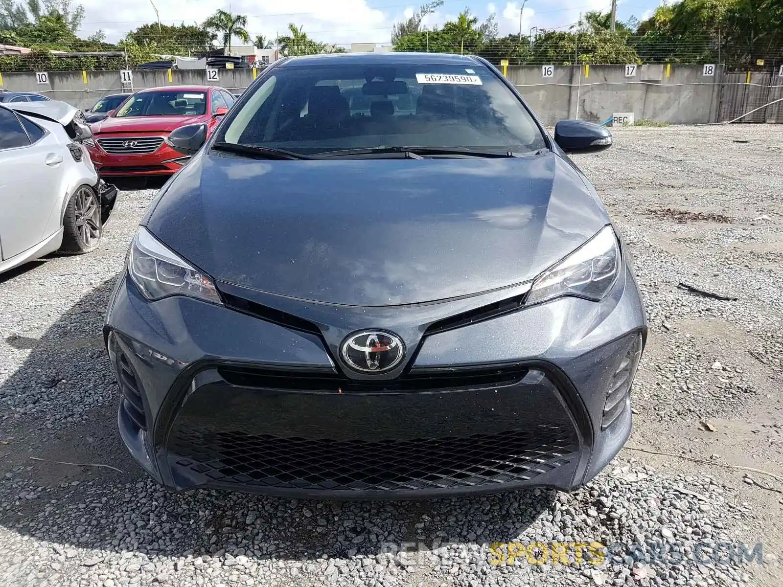 9 Photograph of a damaged car 5YFBURHE5KP923973 TOYOTA COROLLA 2019