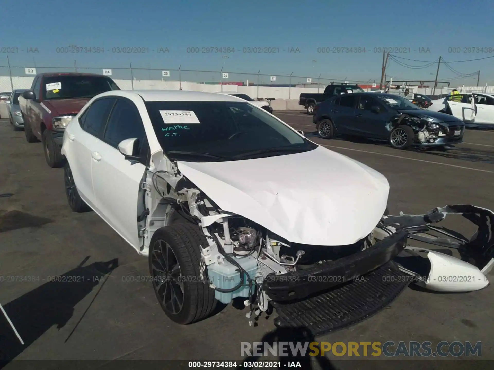 1 Photograph of a damaged car 5YFBURHE5KP924198 TOYOTA COROLLA 2019