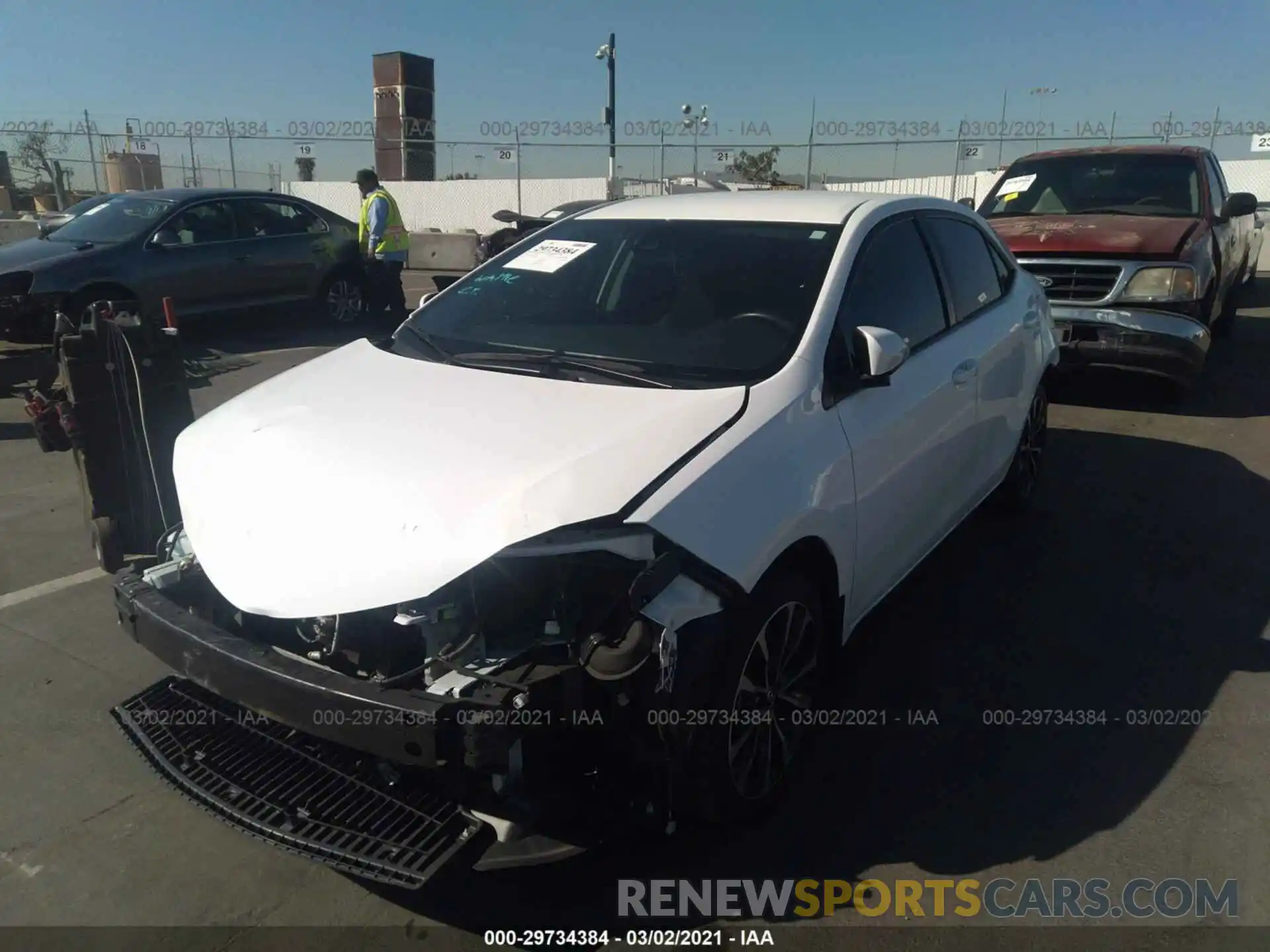 2 Photograph of a damaged car 5YFBURHE5KP924198 TOYOTA COROLLA 2019