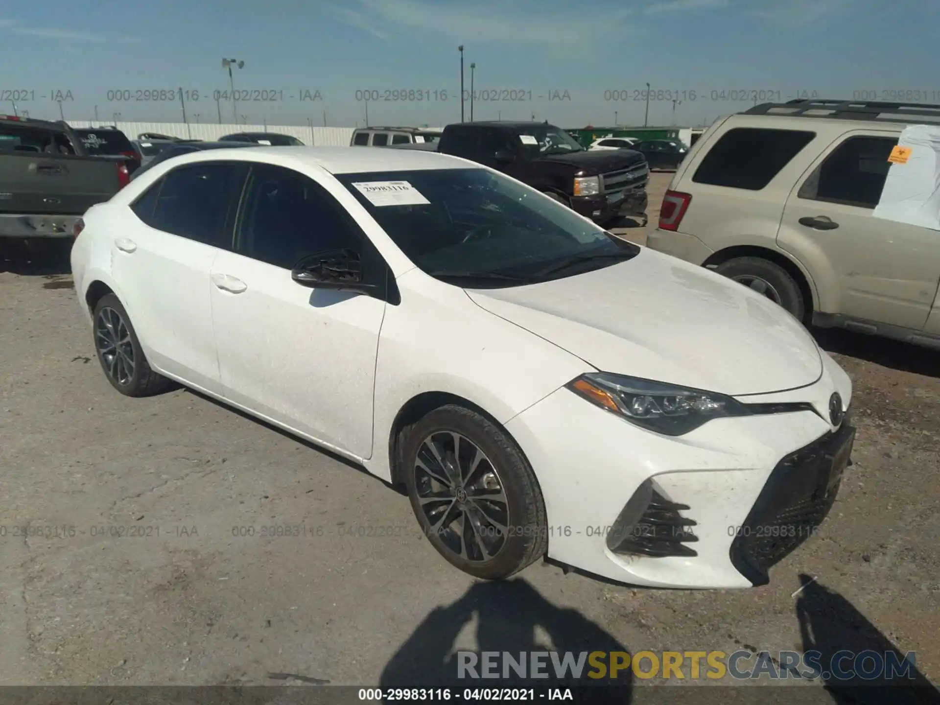 1 Photograph of a damaged car 5YFBURHE5KP925772 TOYOTA COROLLA 2019