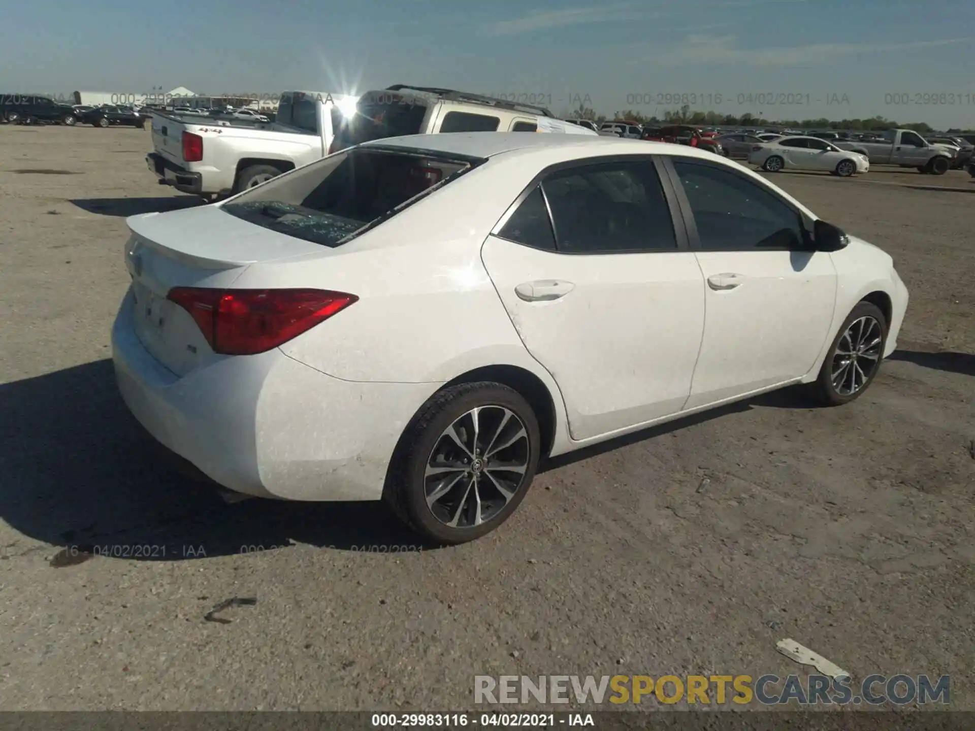 4 Photograph of a damaged car 5YFBURHE5KP925772 TOYOTA COROLLA 2019