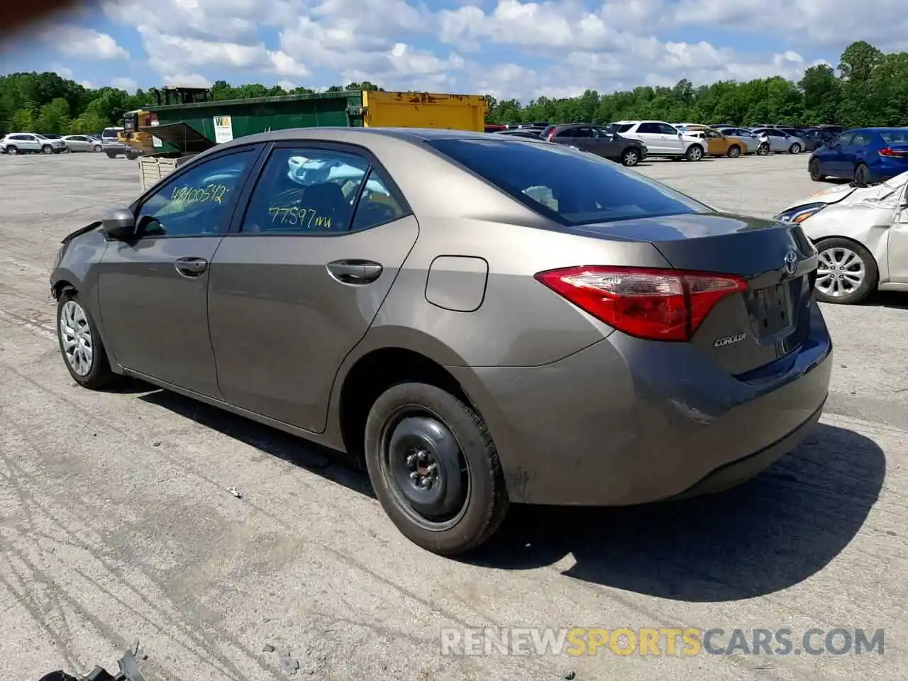 3 Photograph of a damaged car 5YFBURHE5KP927795 TOYOTA COROLLA 2019