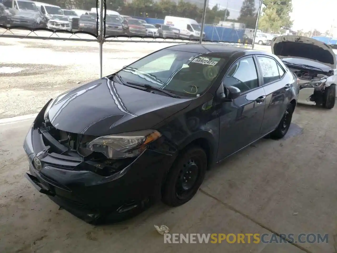 2 Photograph of a damaged car 5YFBURHE5KP927800 TOYOTA COROLLA 2019