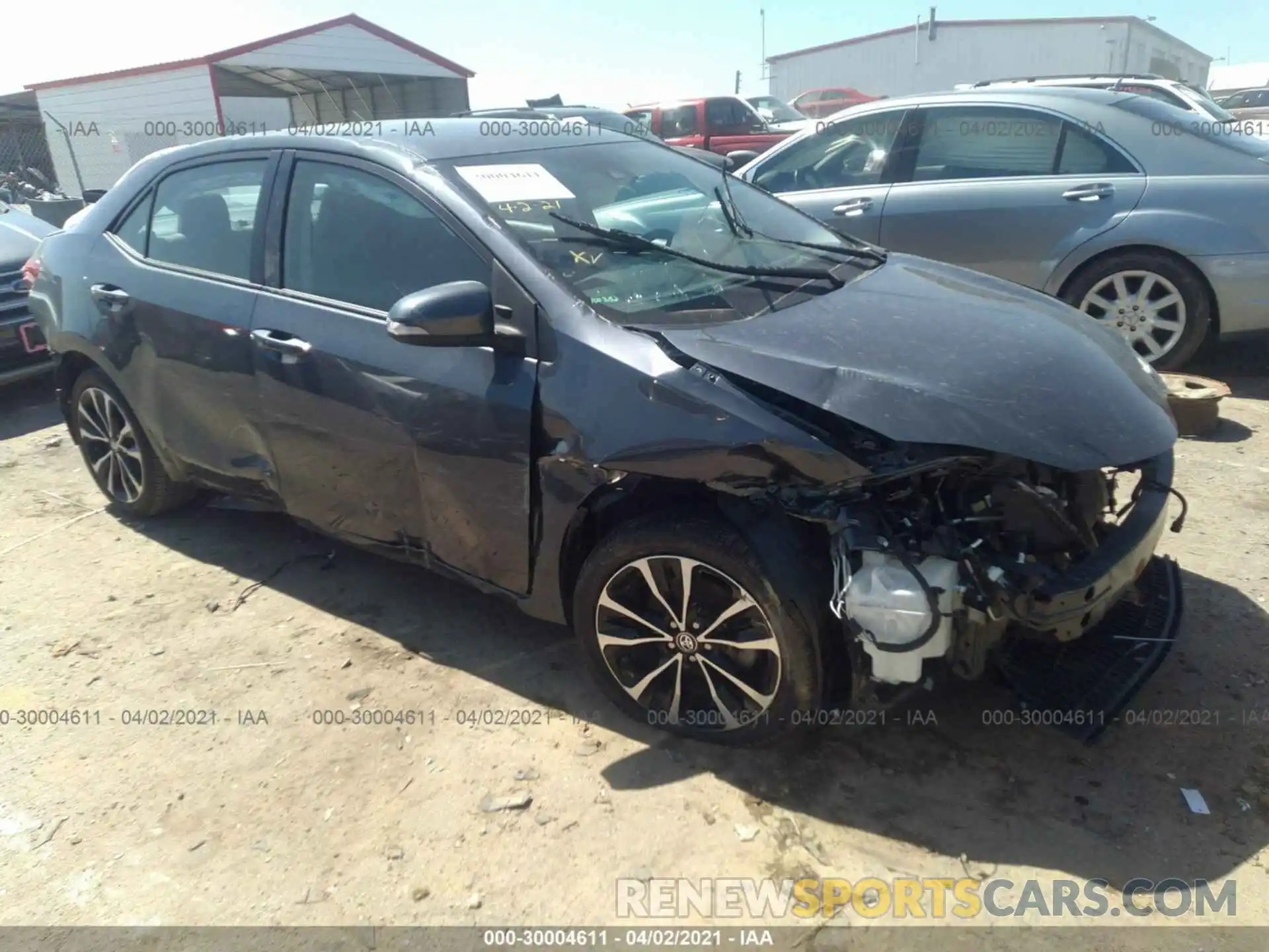 1 Photograph of a damaged car 5YFBURHE5KP927862 TOYOTA COROLLA 2019