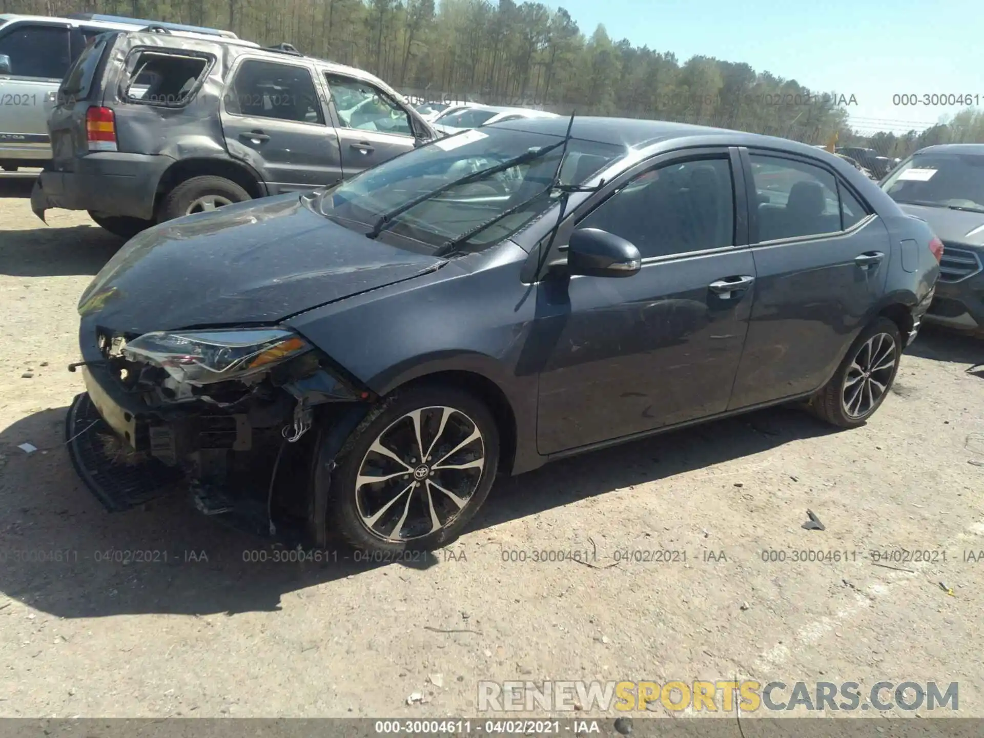 2 Photograph of a damaged car 5YFBURHE5KP927862 TOYOTA COROLLA 2019