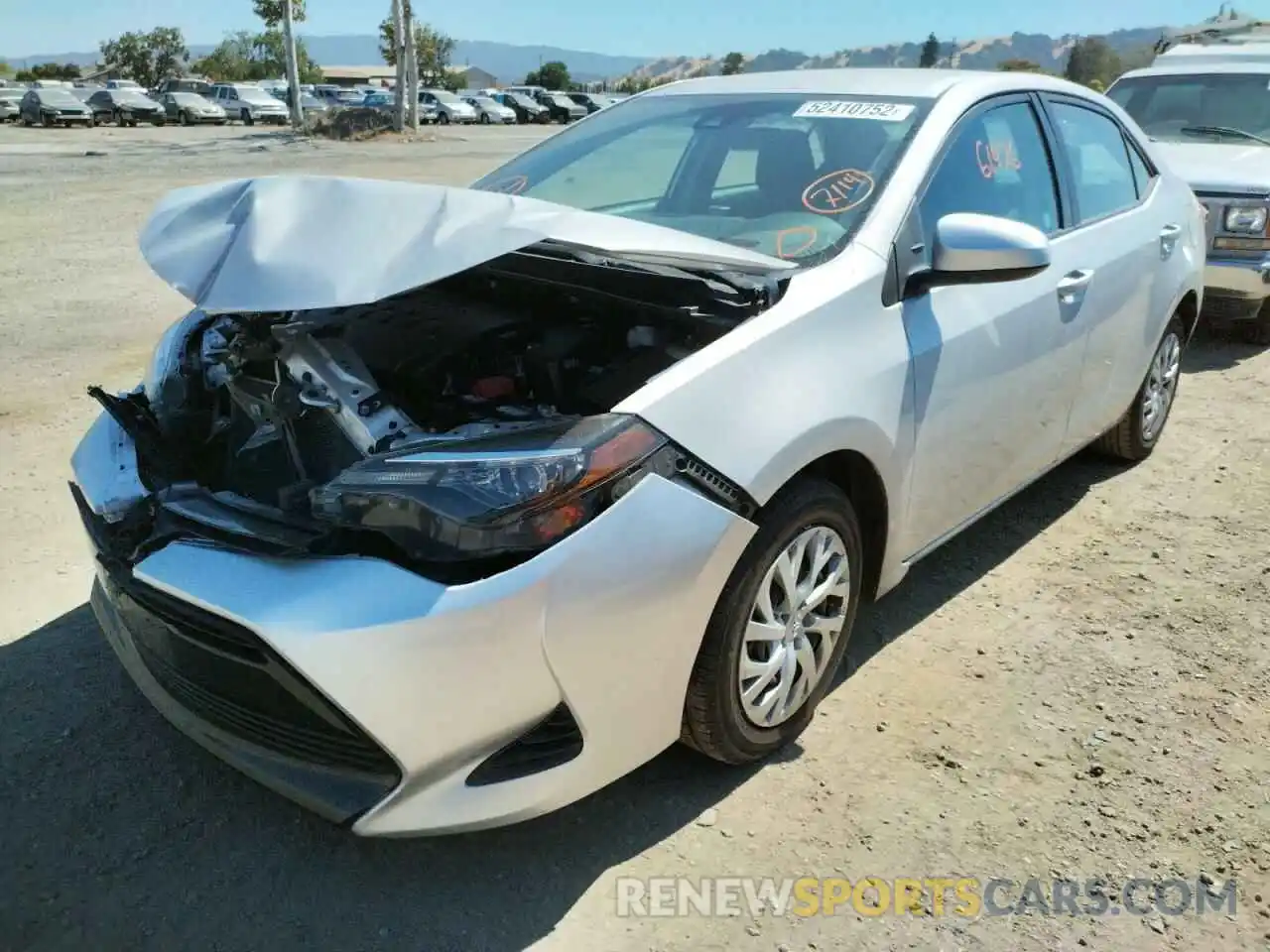 2 Photograph of a damaged car 5YFBURHE5KP928249 TOYOTA COROLLA 2019